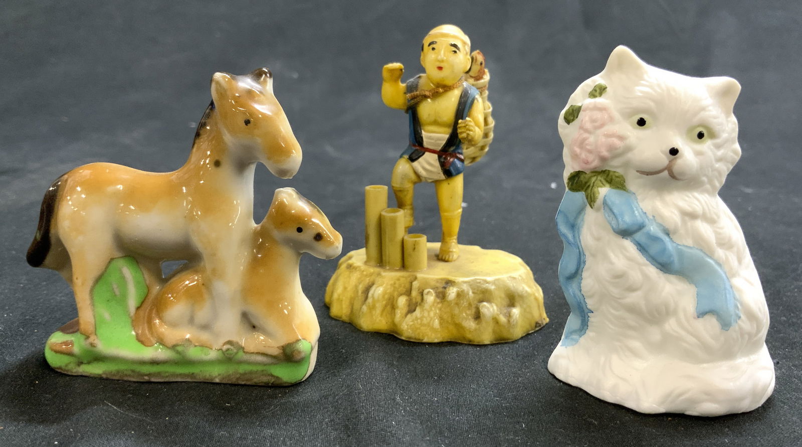 Lot 3 Assorted Porcelain & Resin Figurals (1 of 6)