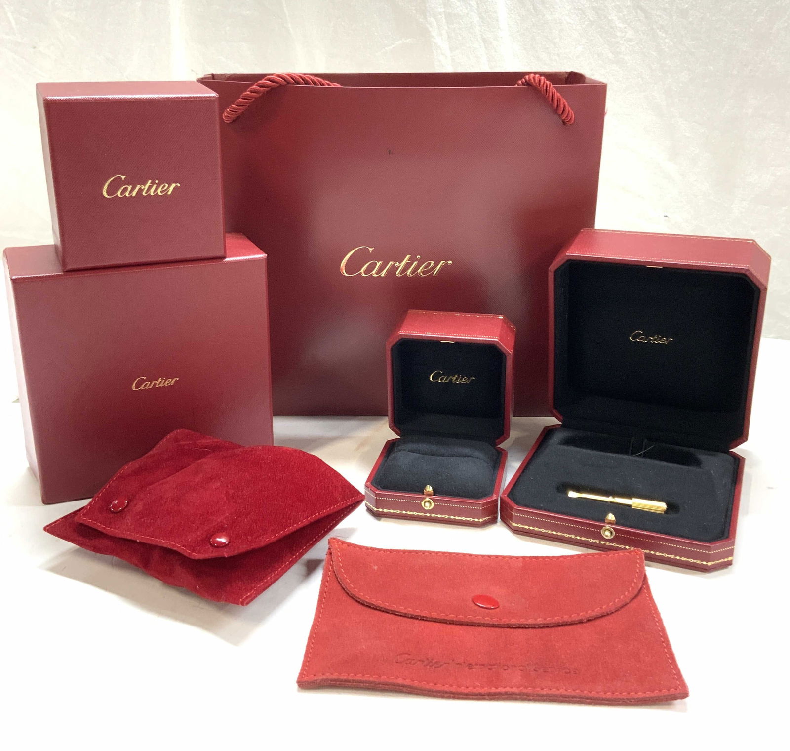 7 CARTIER Jewelry Pouches, Presentation Boxes, Bag (1 of 12)