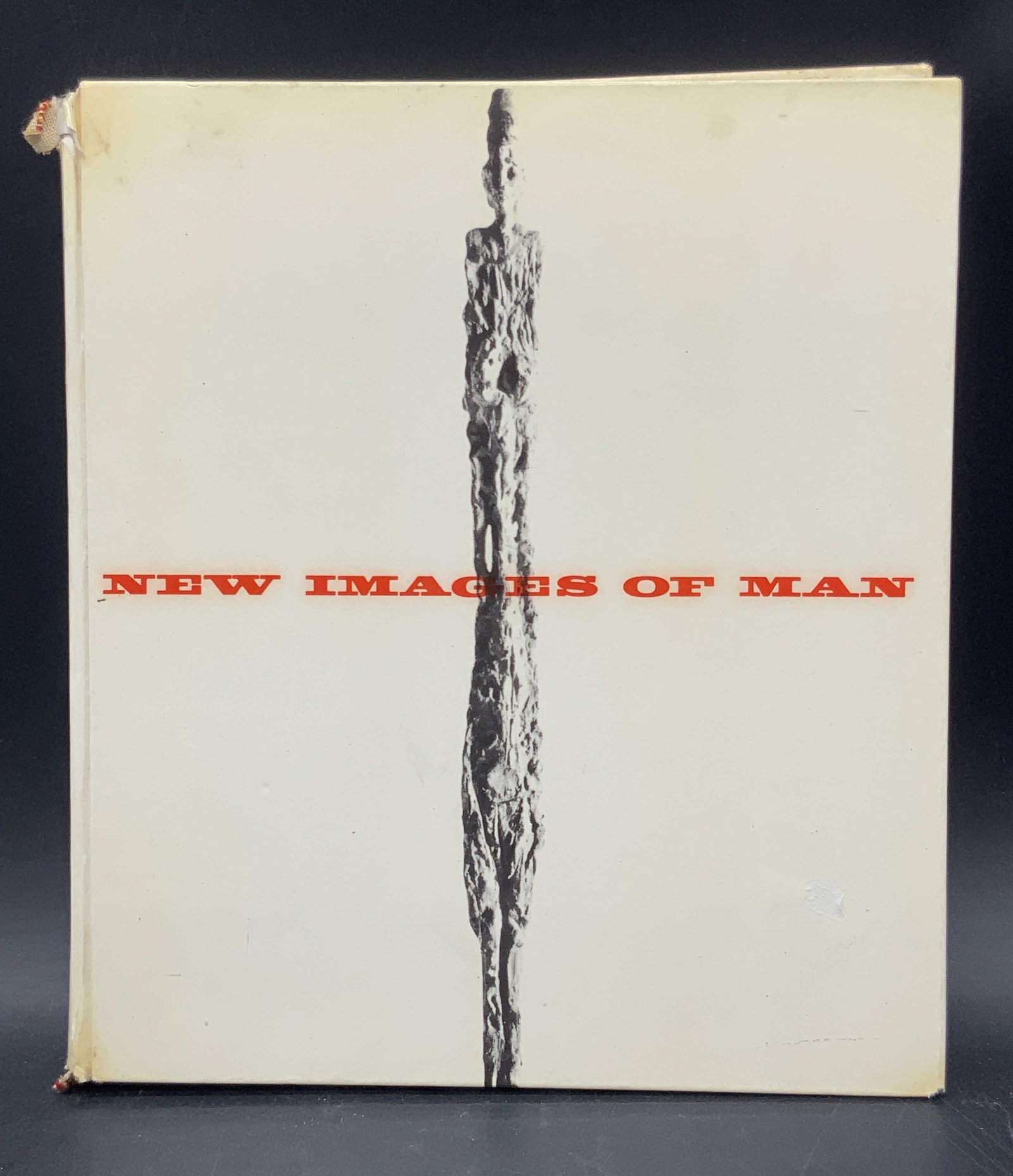 NEW IMAGES OF MAN Peter Selz Illustrated Book 1959: NEW IMAGES OF MAN by Peter Selz, Published by The Museum of Modern Art, New York. C. 1959. Measures approx. 9.75H x 8.5W in. Illustrations and text to interior. Some losses, separation, and discolorat