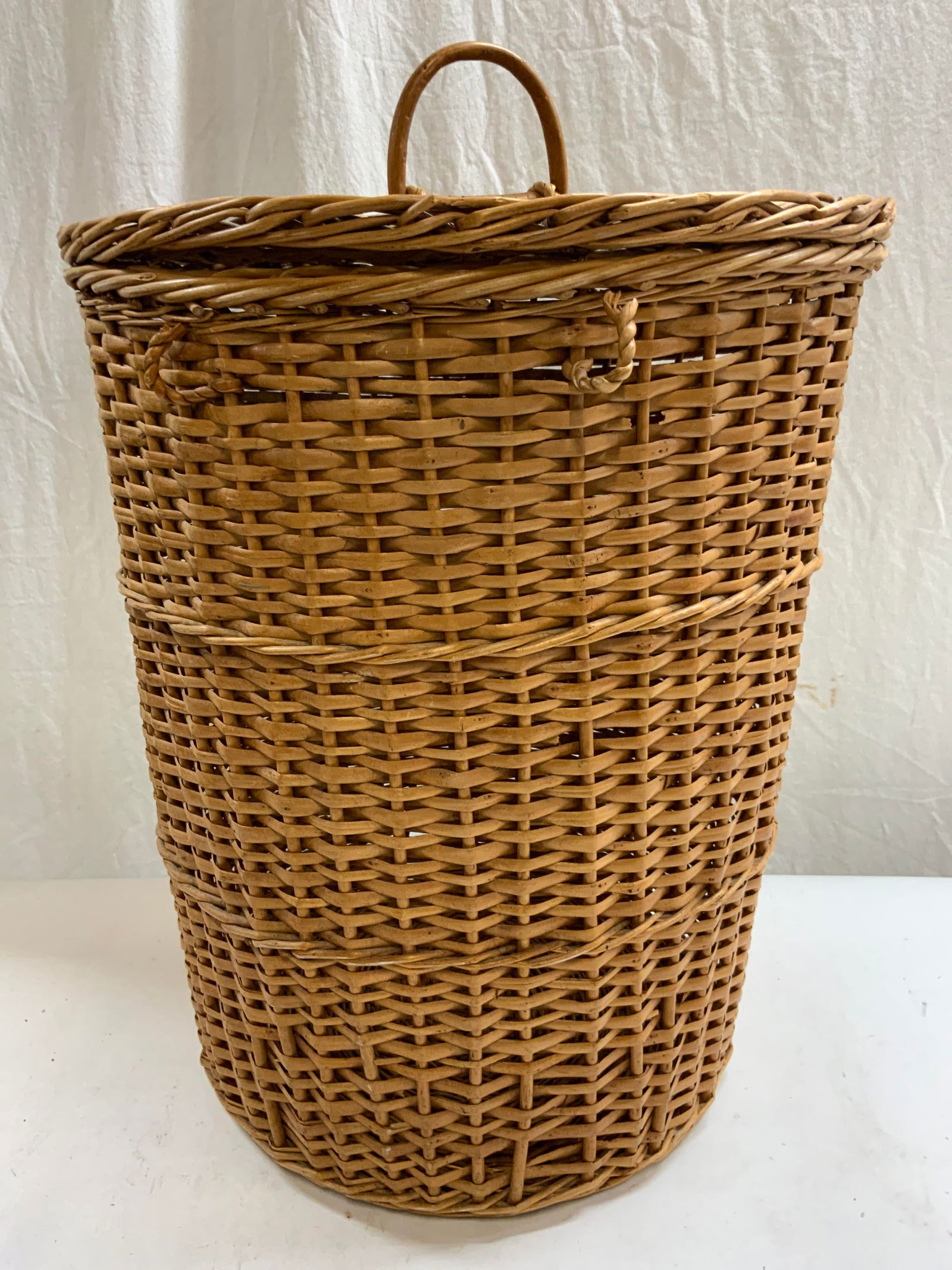 Woven Wicker Basket W Lid (1 of 8)