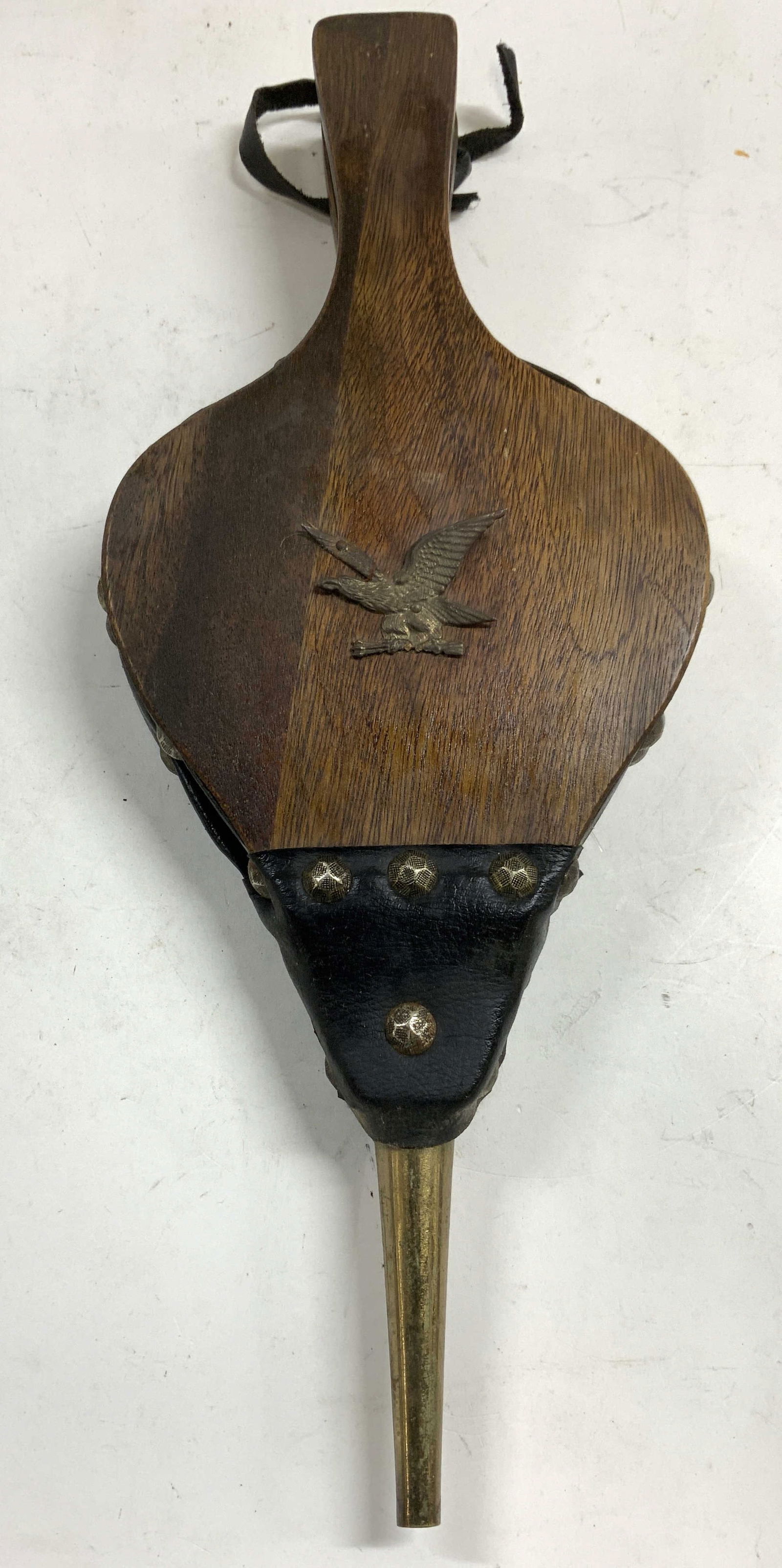 Antique Wood & Leather Fireplace Bellow (1 of 6)