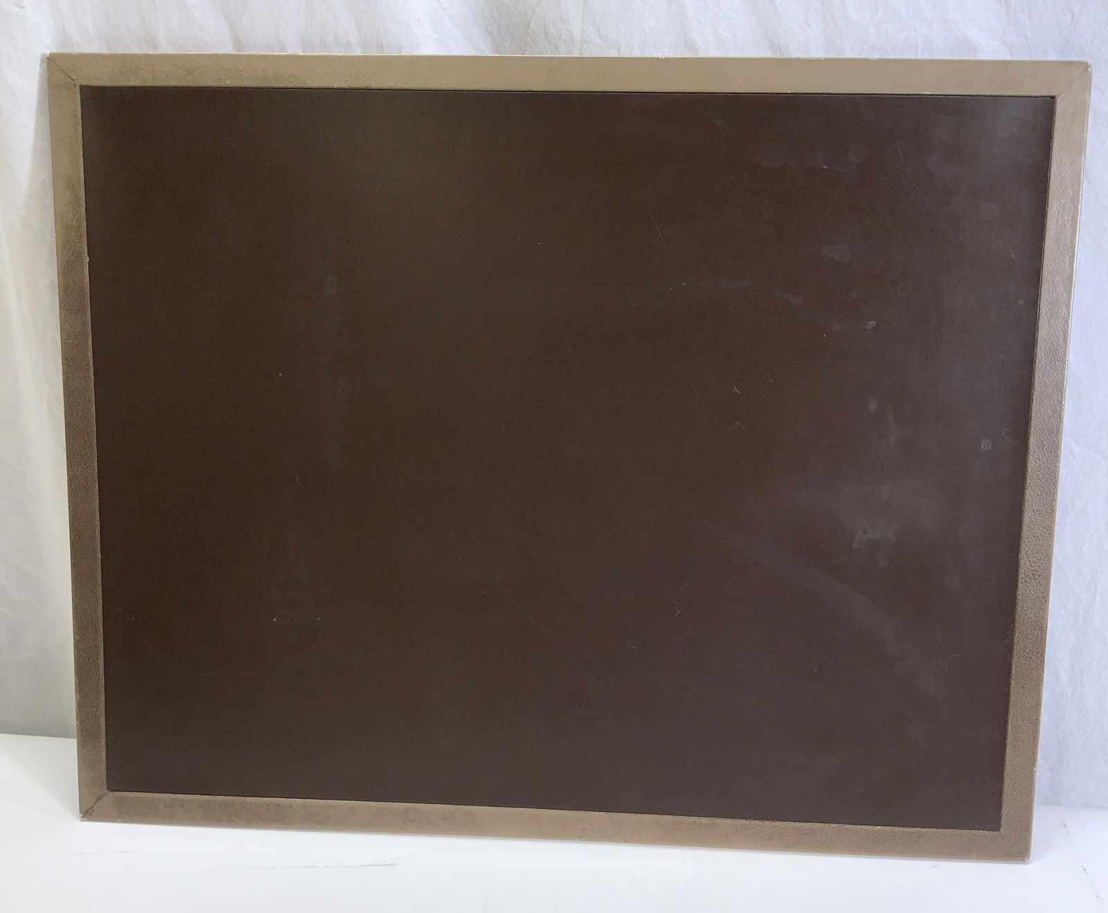 Chocolate Leather Desk Pad with Felt Backside 2ft (1 of 6)