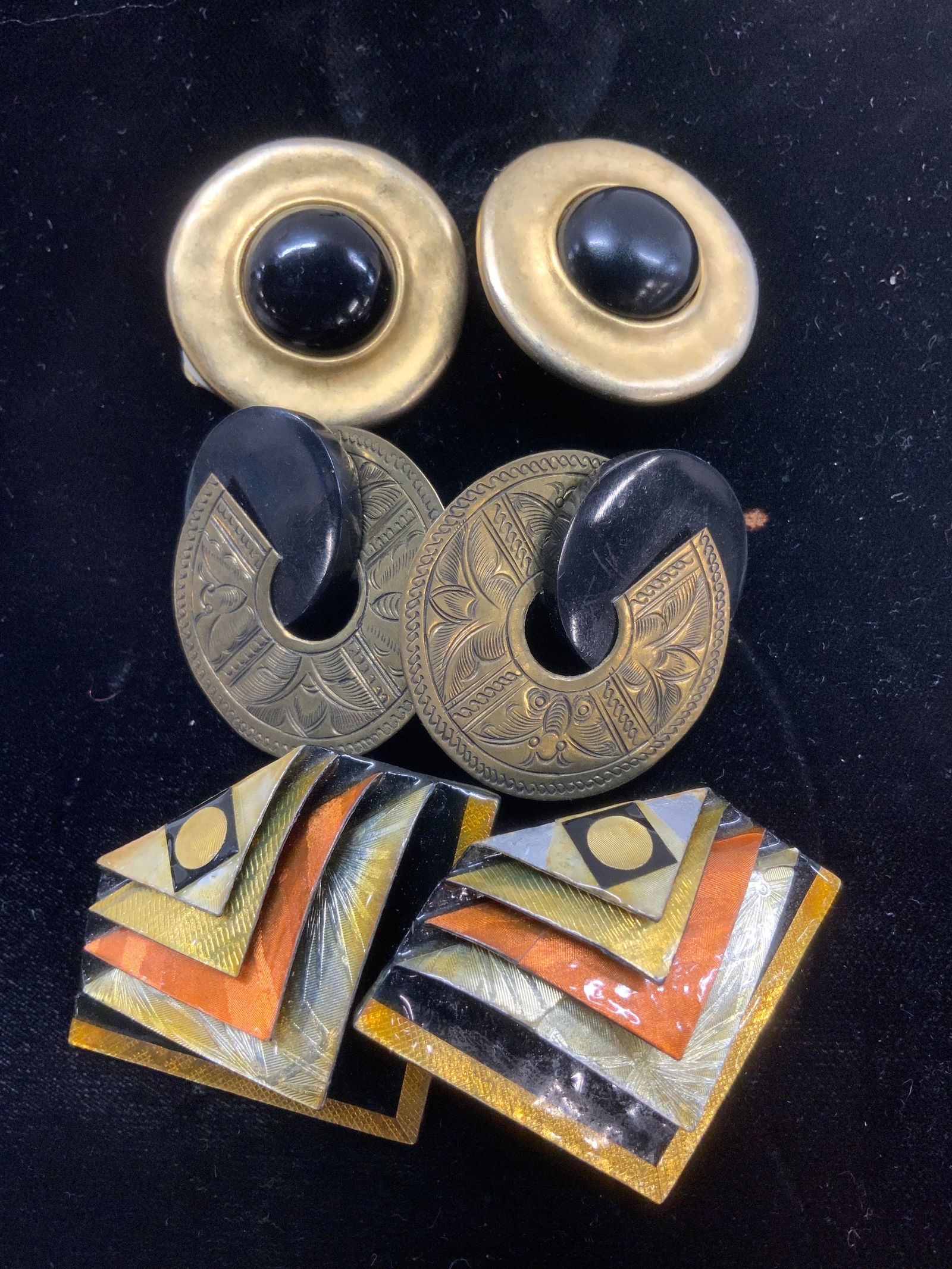 P.E.P Metal Earrings, Hand Crafted  Clip Earr, 3 (1 of 9)