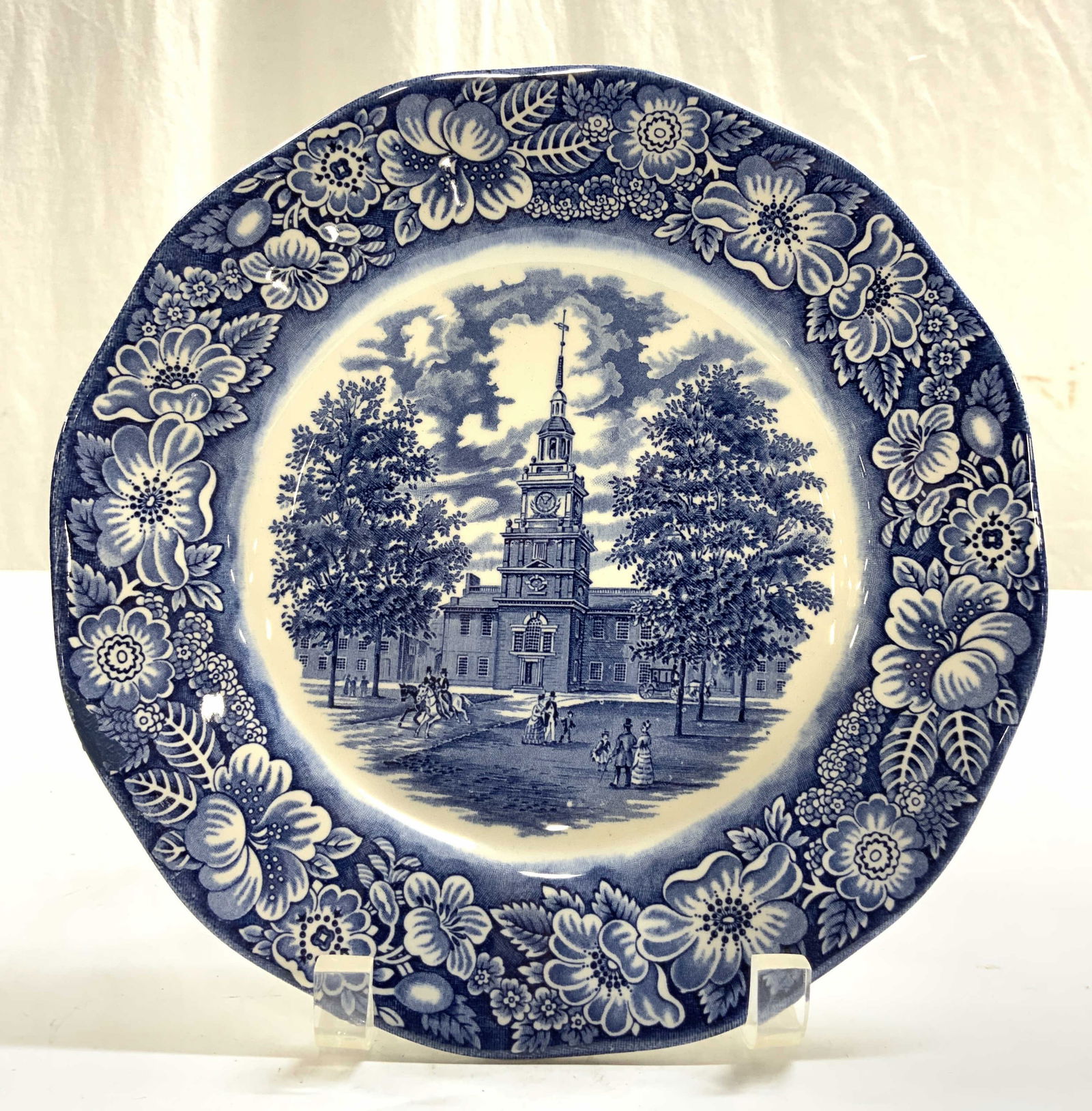 STAFFORDSHIRE ENGLAND LIBERTY BLUE Porc Plate (1 of 7)