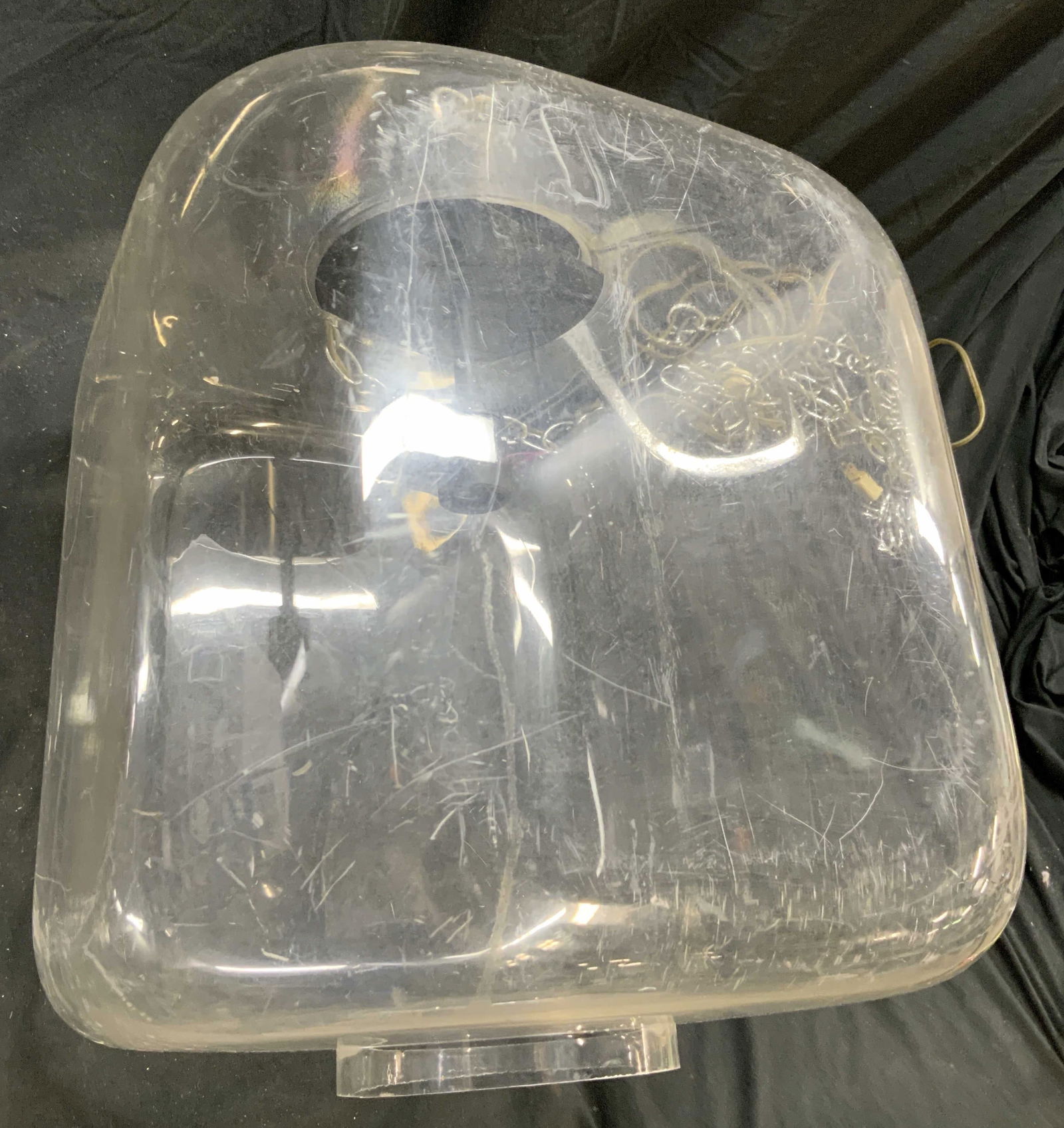 Acrylic & Chain Link Chandelier Circa 1970s (1 of 8)