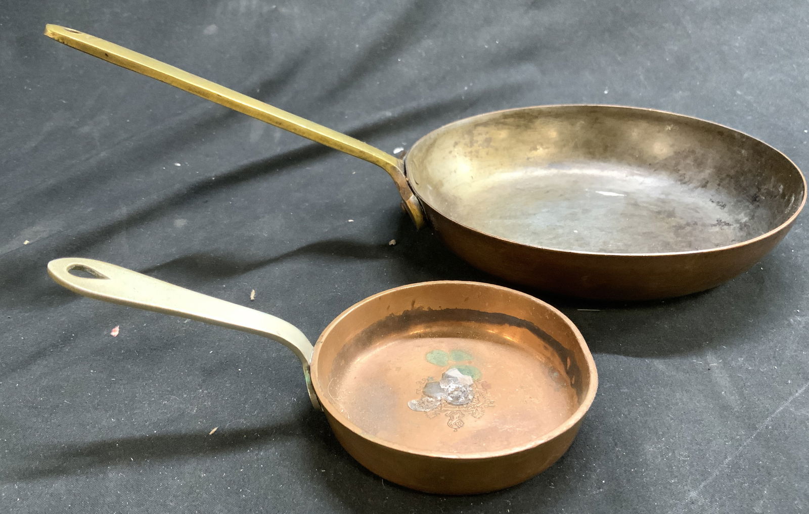 Lot 2 Vintage Copper Mixed Metal Pans (1 of 7)