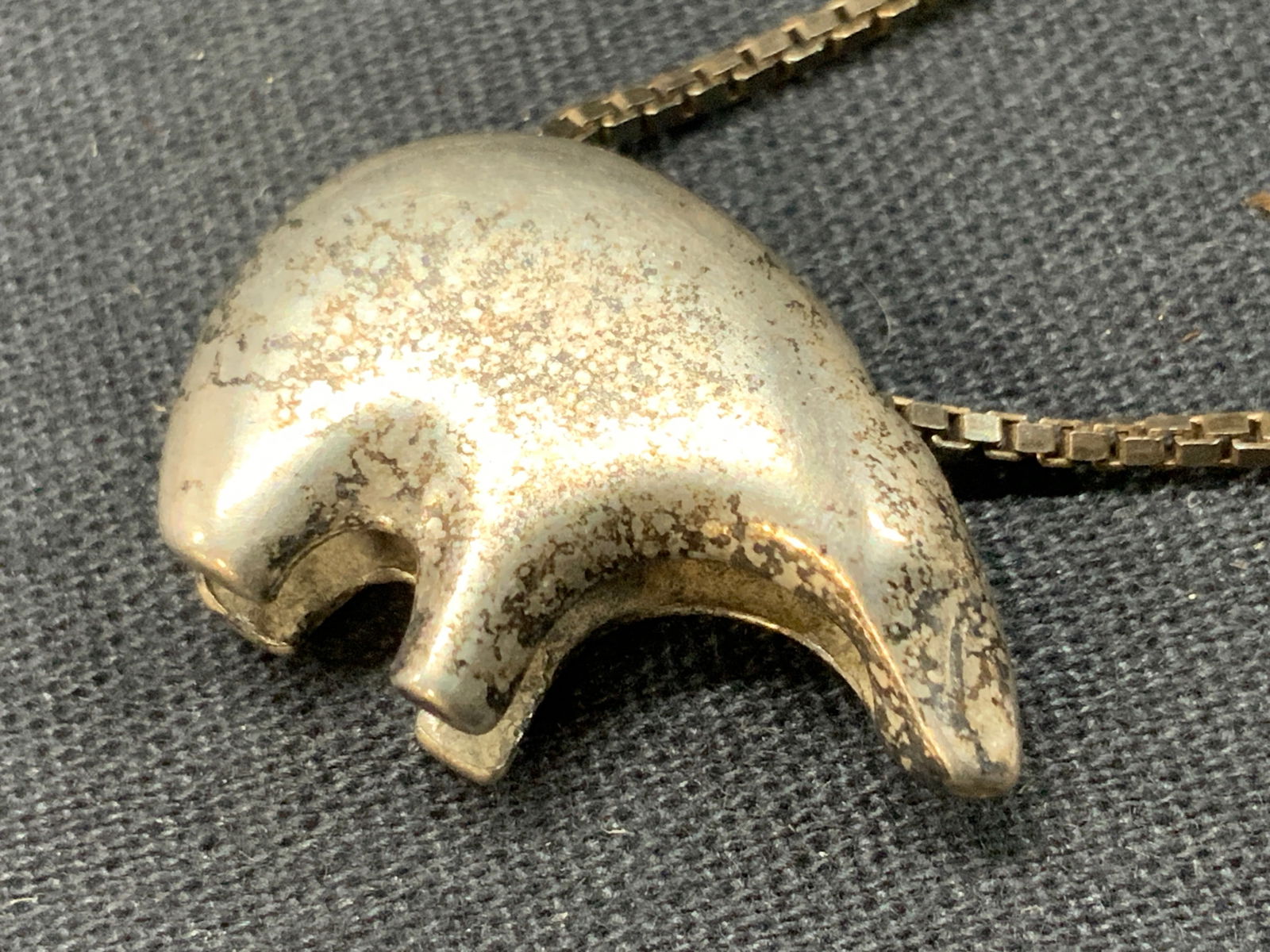 Sterling Silver Zuni Bear Necklace & Baby Bracelet (1 of 8)