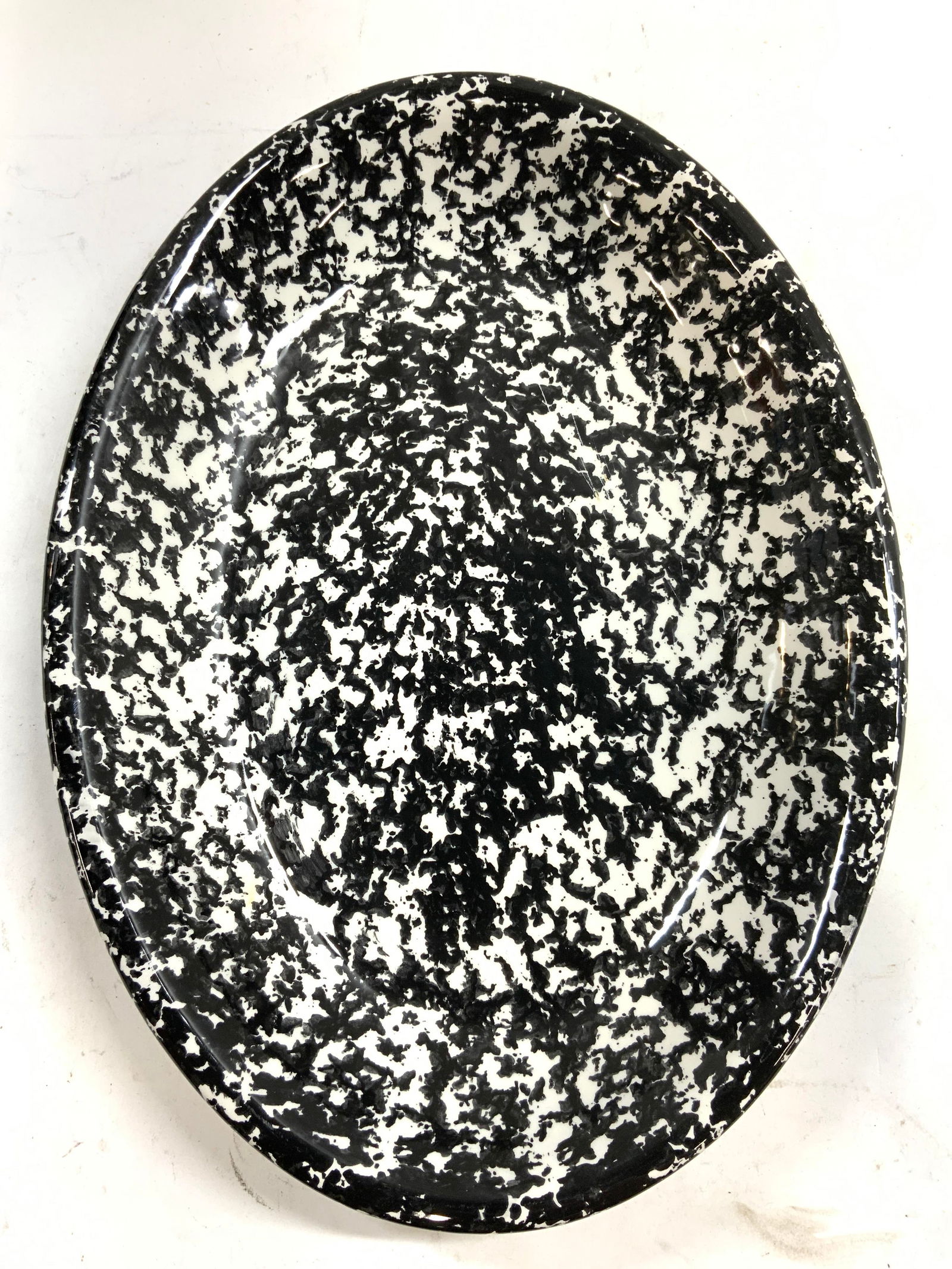 Spongeware Oval Porcelain Serving Dish ITALY 16in (1 of 7)