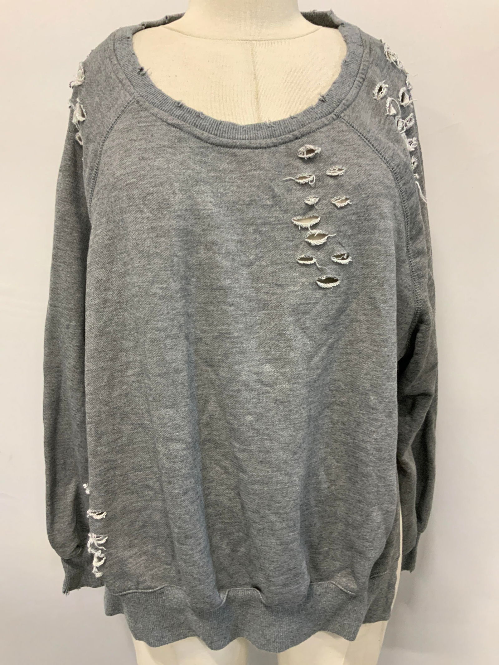 Honey Punch Cotton Blend Torn Long Sleeve (1 of 12)