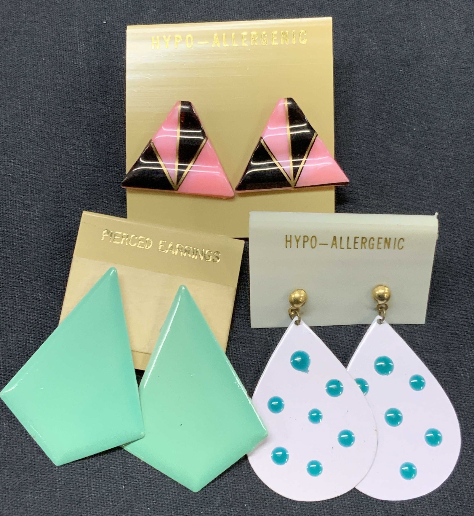 Lot 3 Prs Retro Metal Earrings (1 of 9)