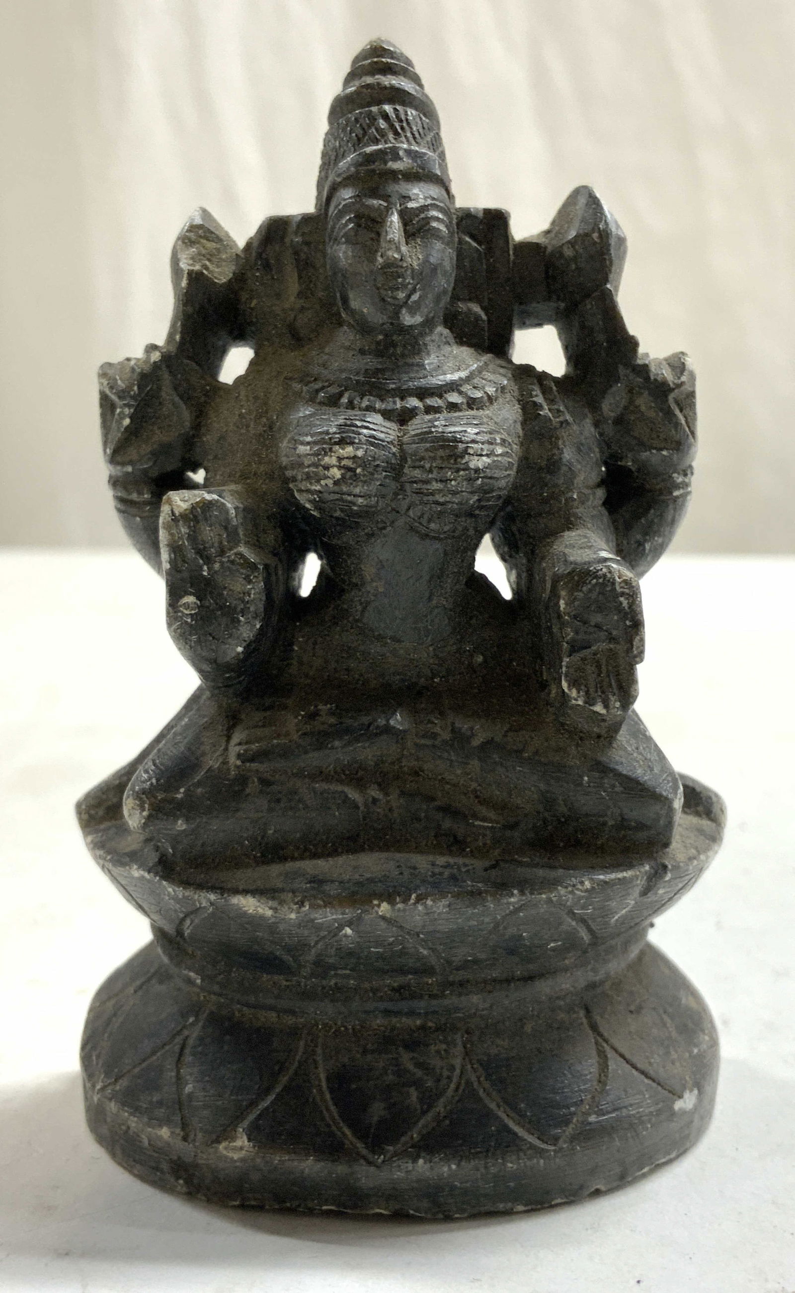 Carved Stone Goddess Lakshmi Figure (1 of 6)