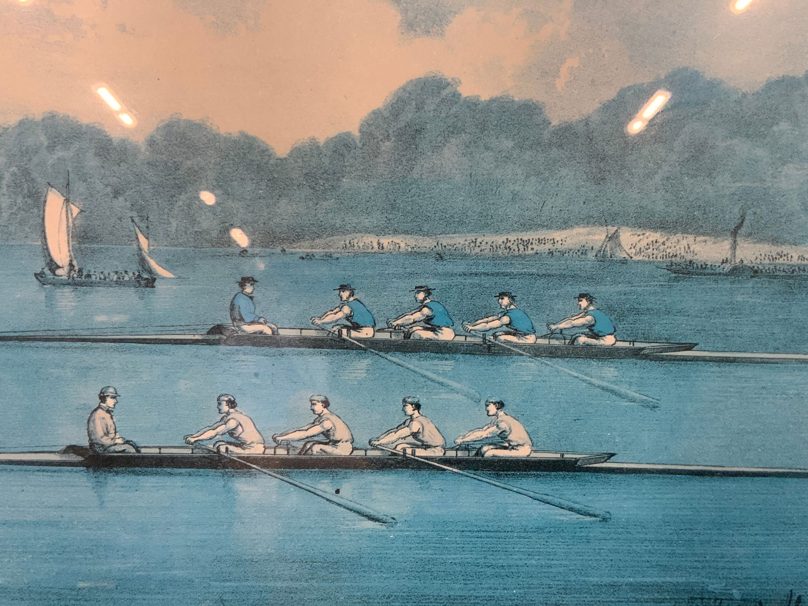 Vintage Boat Race Poster Lithograph (1 of 7)