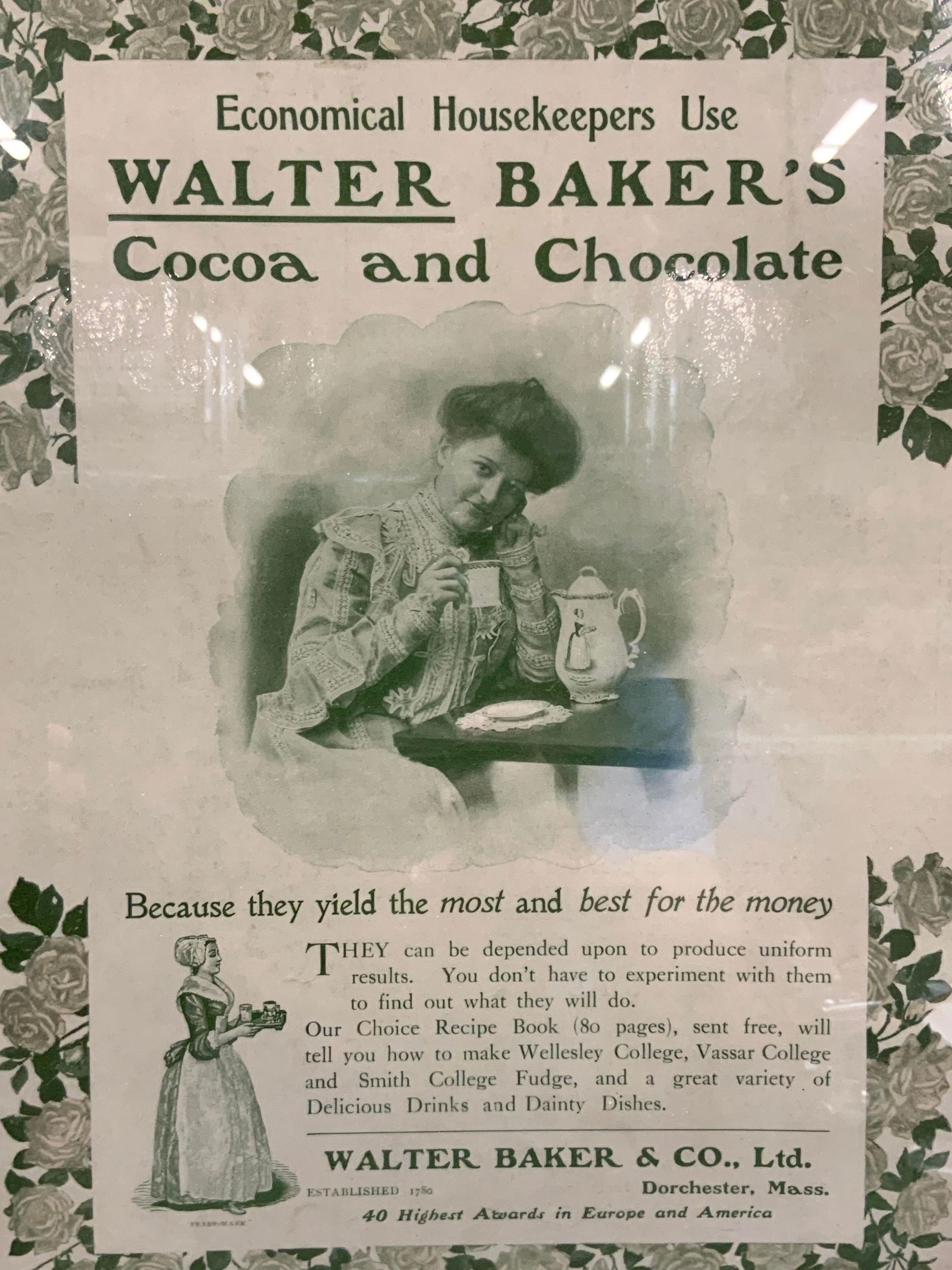 Vntg Walter Bakers Coca & Chocolate Advert (1 of 7)