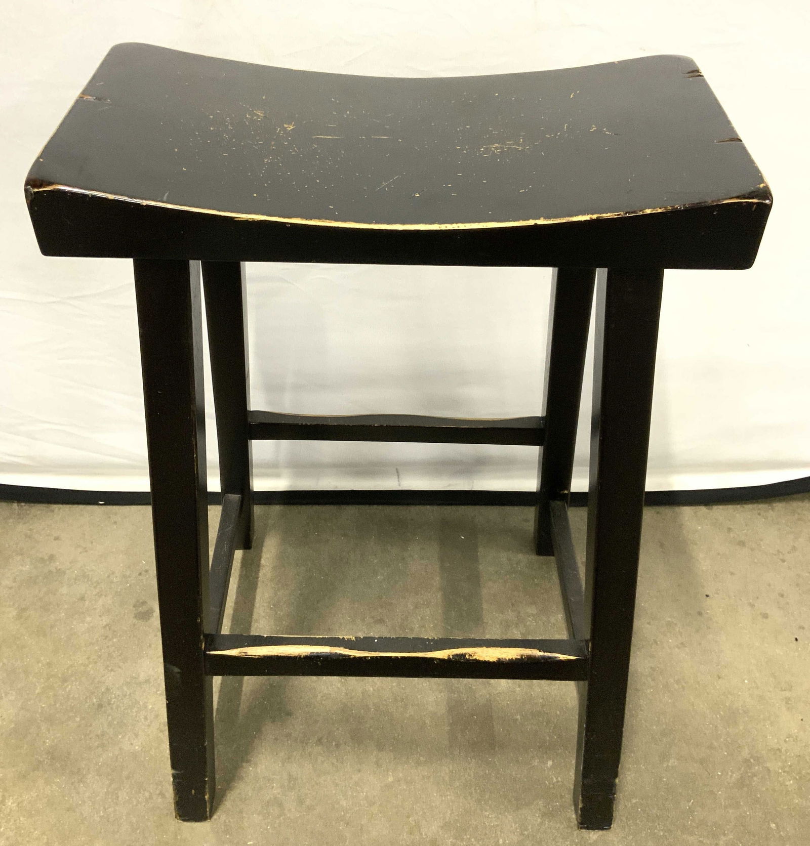 Lacquered Wooden Bar Stool Black (1 of 9)