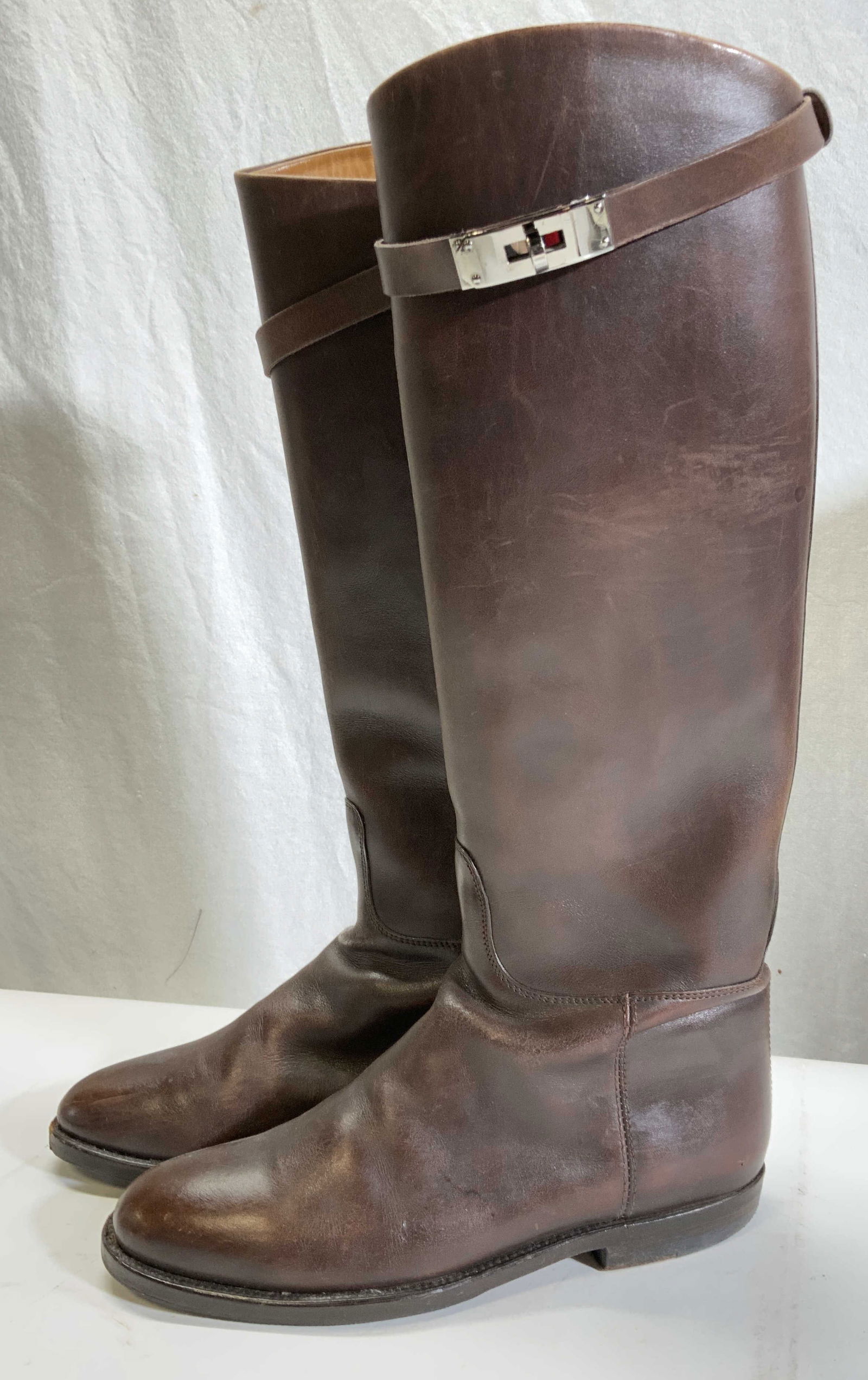 Hermes Semelle Cuir Leather Riding Boots Italy (1 of 14)