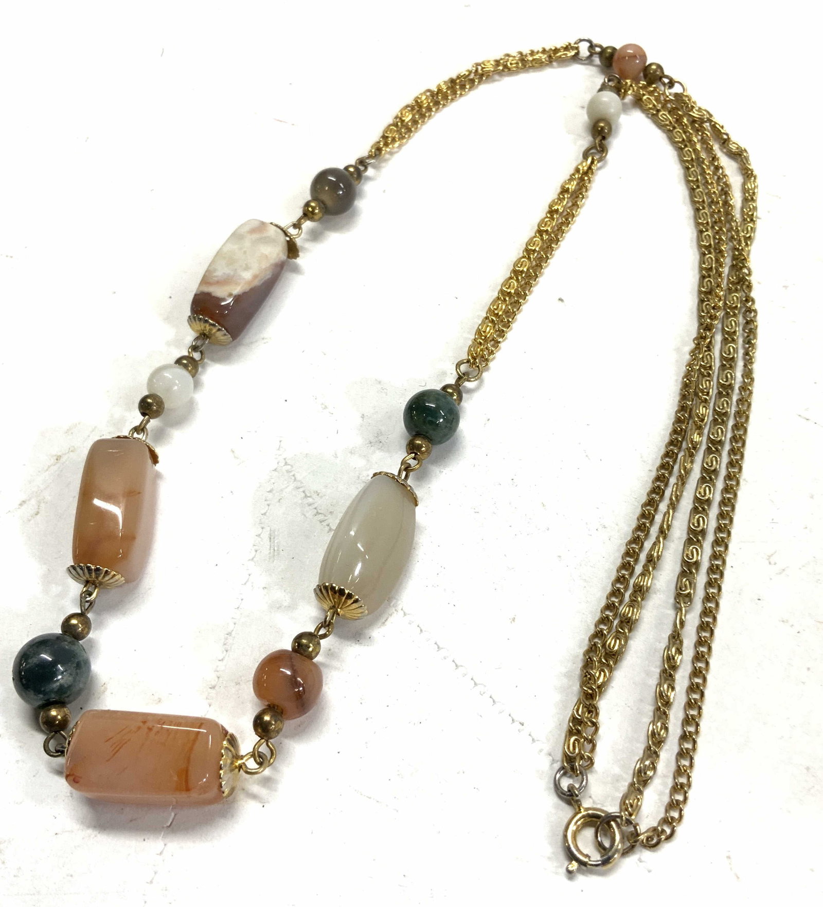 Agate Stone Gold Chain Necklace (1 of 6)