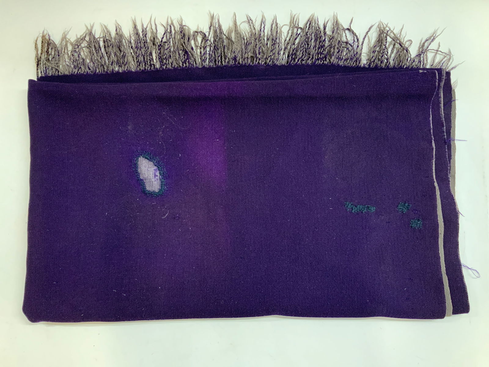 Embroidered Material Blend Fringe Blanket (1 of 8)