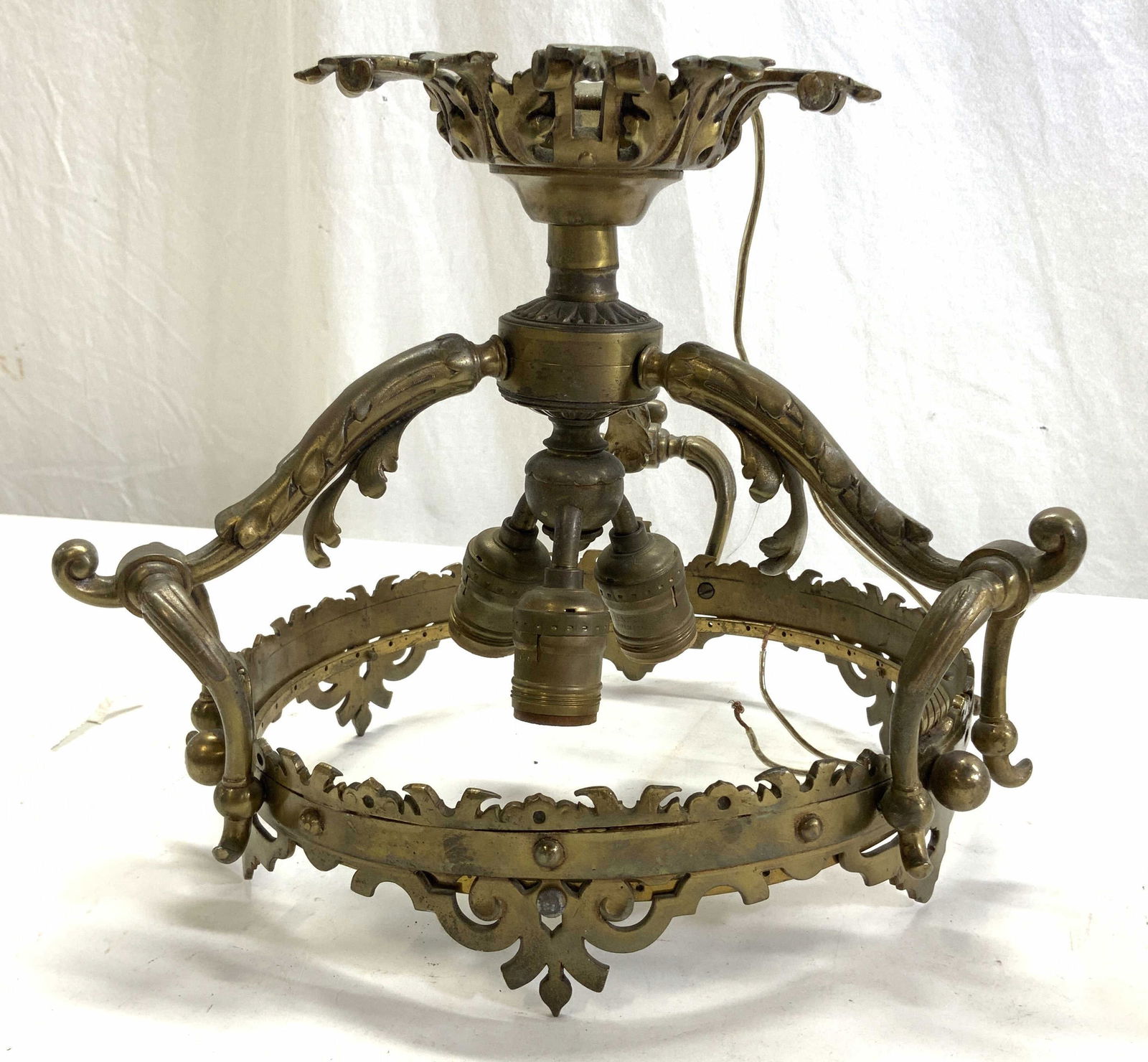 Heavy Brass Ceiling Light Fixture (1 of 6)