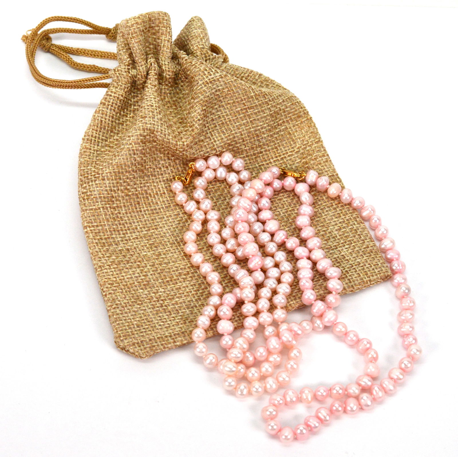 2 14K Gold Pale Pink Freshwater Pearl Necklaces (1 of 4)