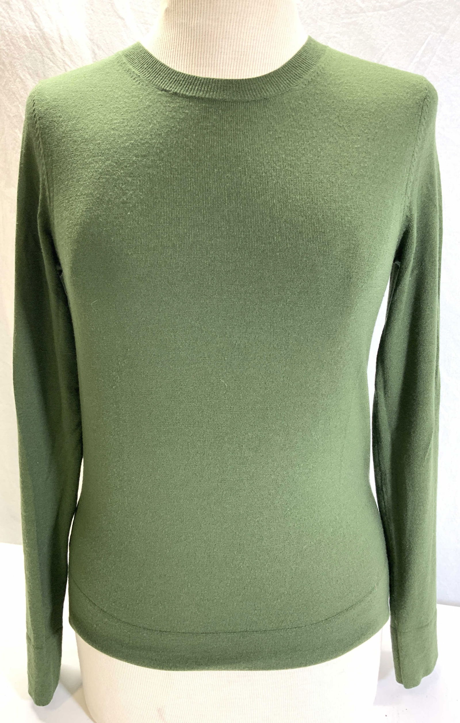 THEORY Wool Blend Army Green Sweater (1 of 6)