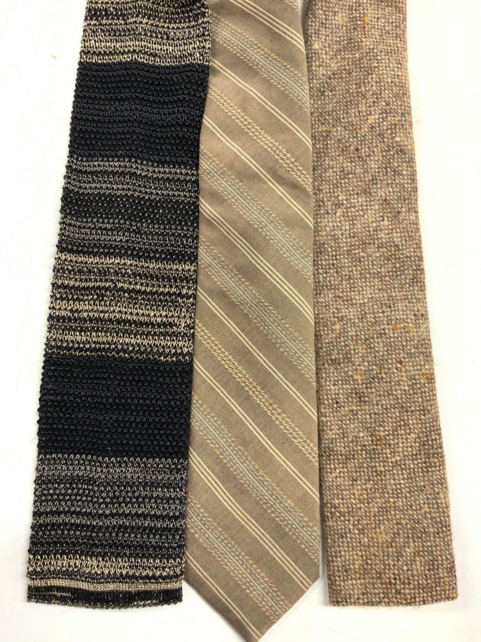 Lot 3 Cotton & Wool Blend Neckties Italy+ (1 of 8)