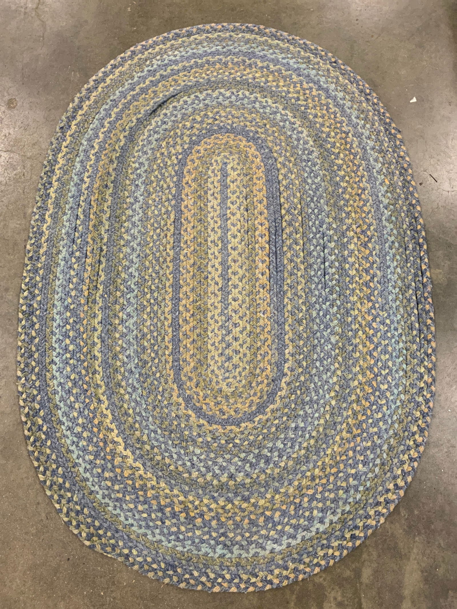 Vintage Oval Braided Wool Rug (1 of 6)