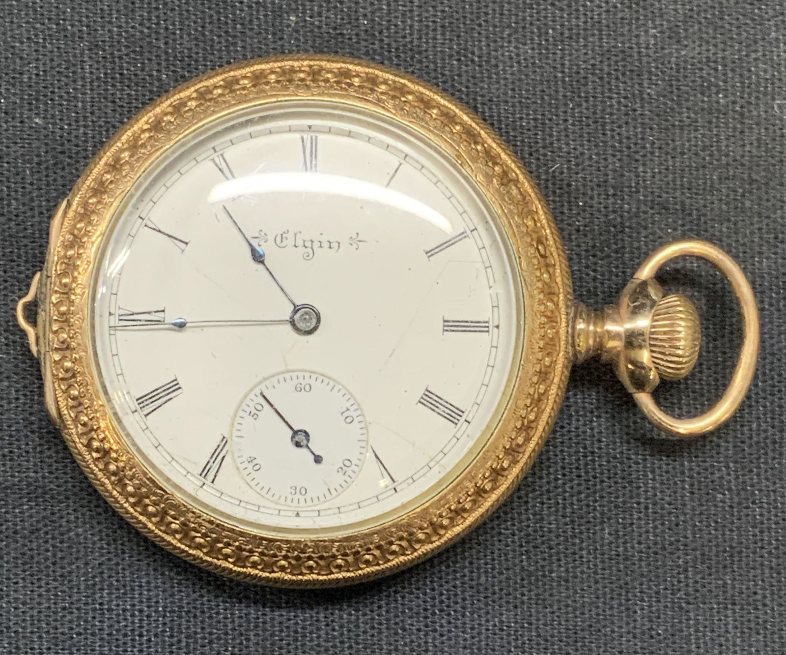 Antique Elgin Gold Plated Pocket Watch (1 of 6)