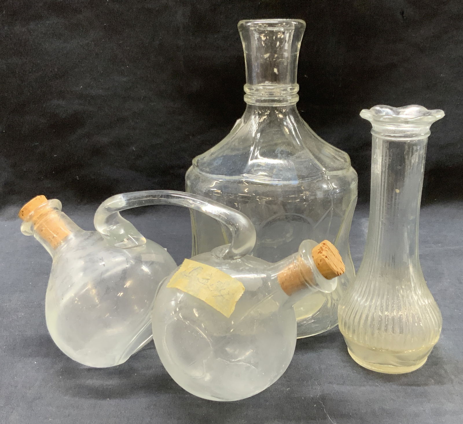 3 Vntg Clear Glass Vessels (1 of 9)