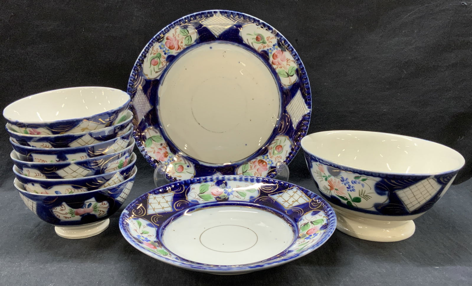 Set 9 Hand Painted Russian Porcelain Dishes (1 of 10)