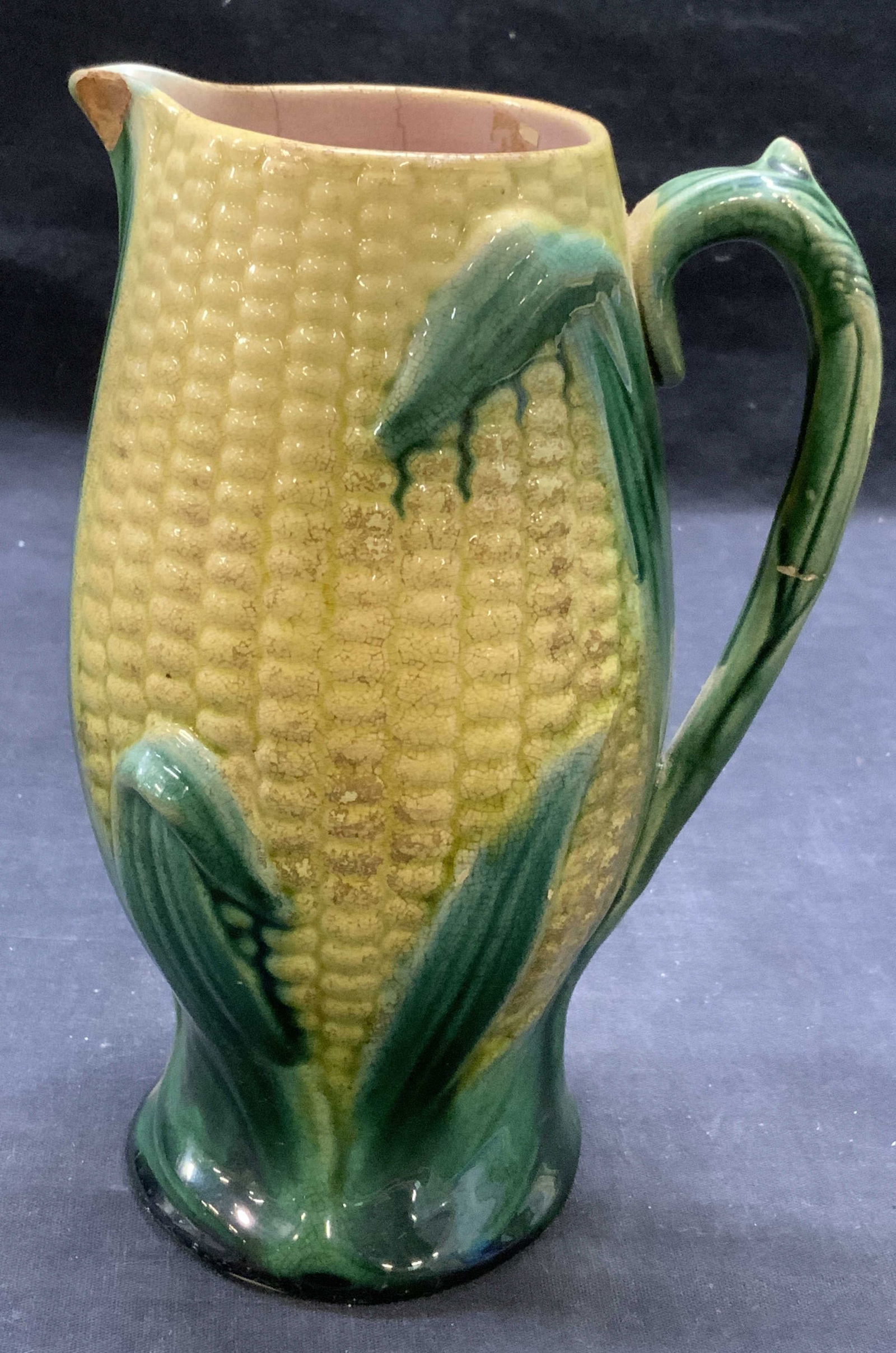 Vintage Ceramic Majolica Corn Cob Pitcher (1 of 6)