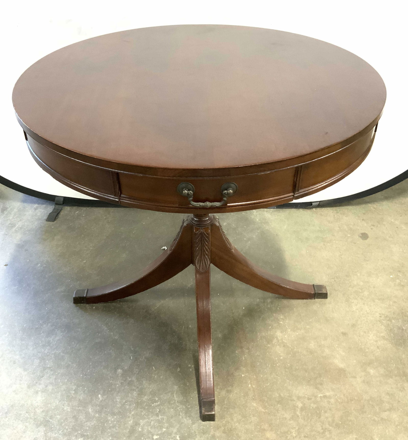 Mahogany Dreen Pedestal Table W 2 Drawers (1 of 10)