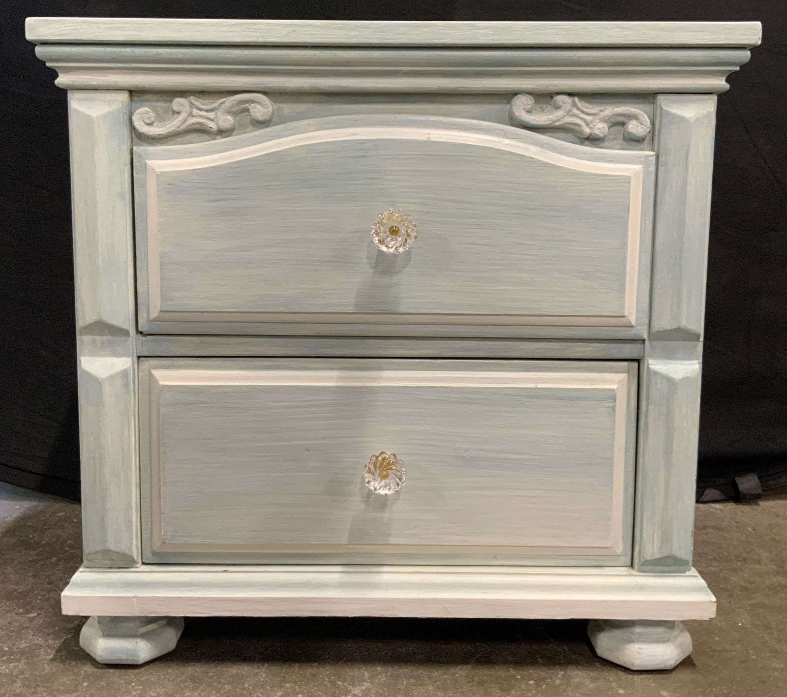 Wooden 2 Drawer Nightstand Chest Of Drawers (1 of 14)