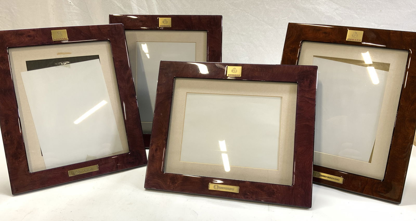 Cunard Lacquered Burl Wood Frames, 4 (1 of 6)