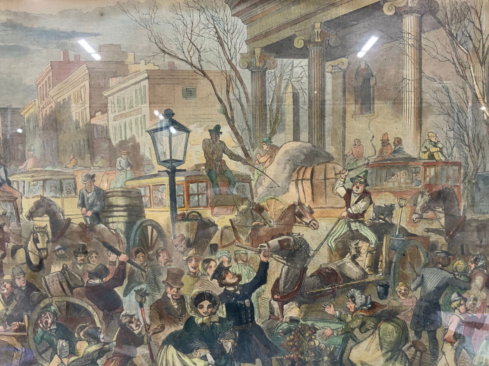 Antq Harpers Weekly Hand Colored Etching (1 of 8)