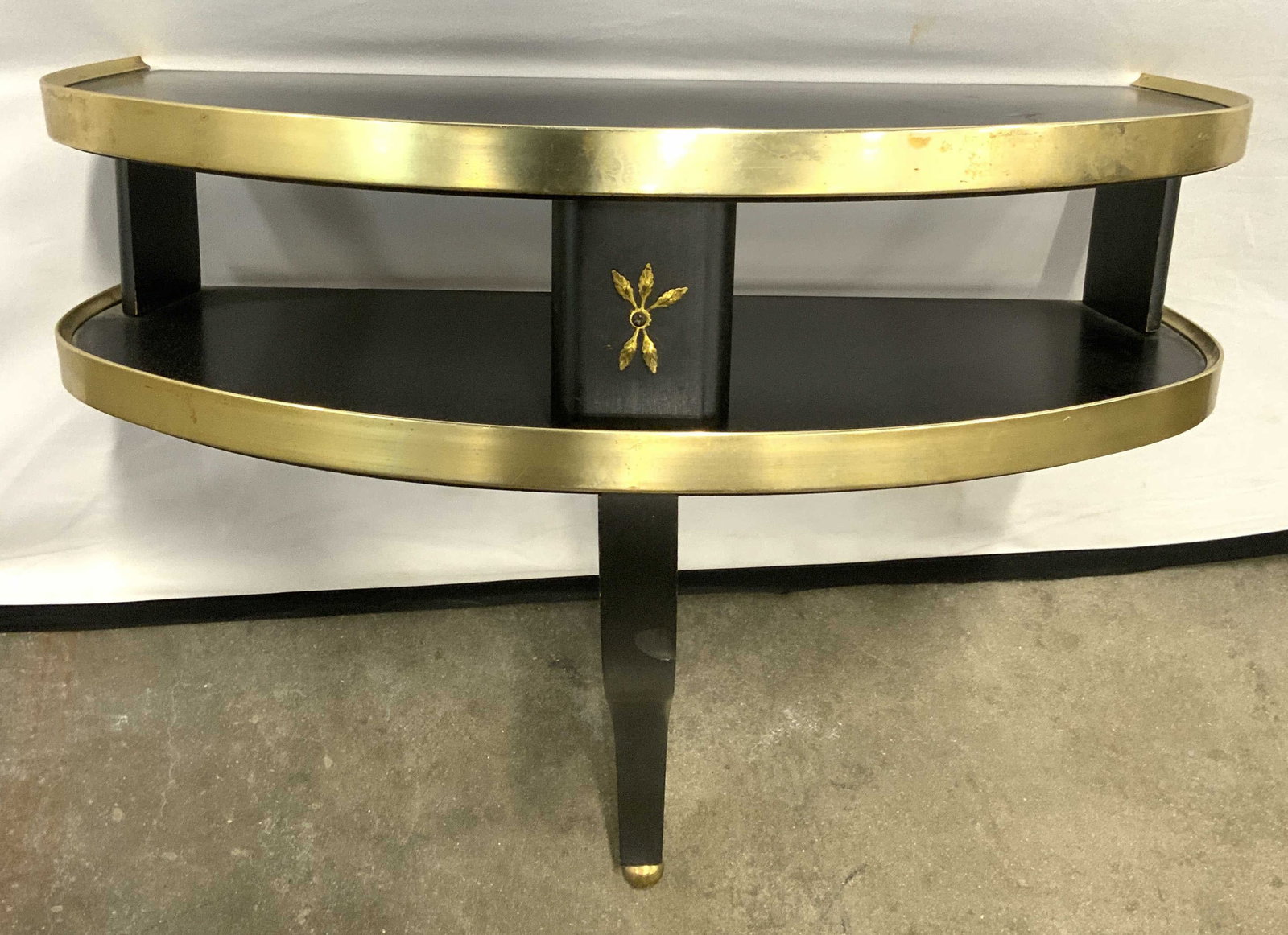 Vintage Lacquered Wall Demilune Table (1 of 8)