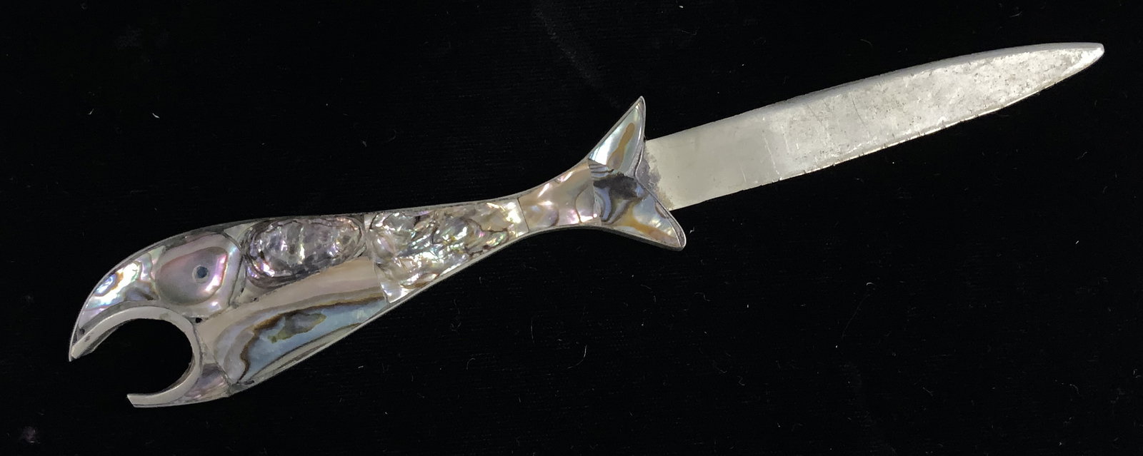 Abalone Shell Fish Shape Handle Letter Opener (1 of 6)
