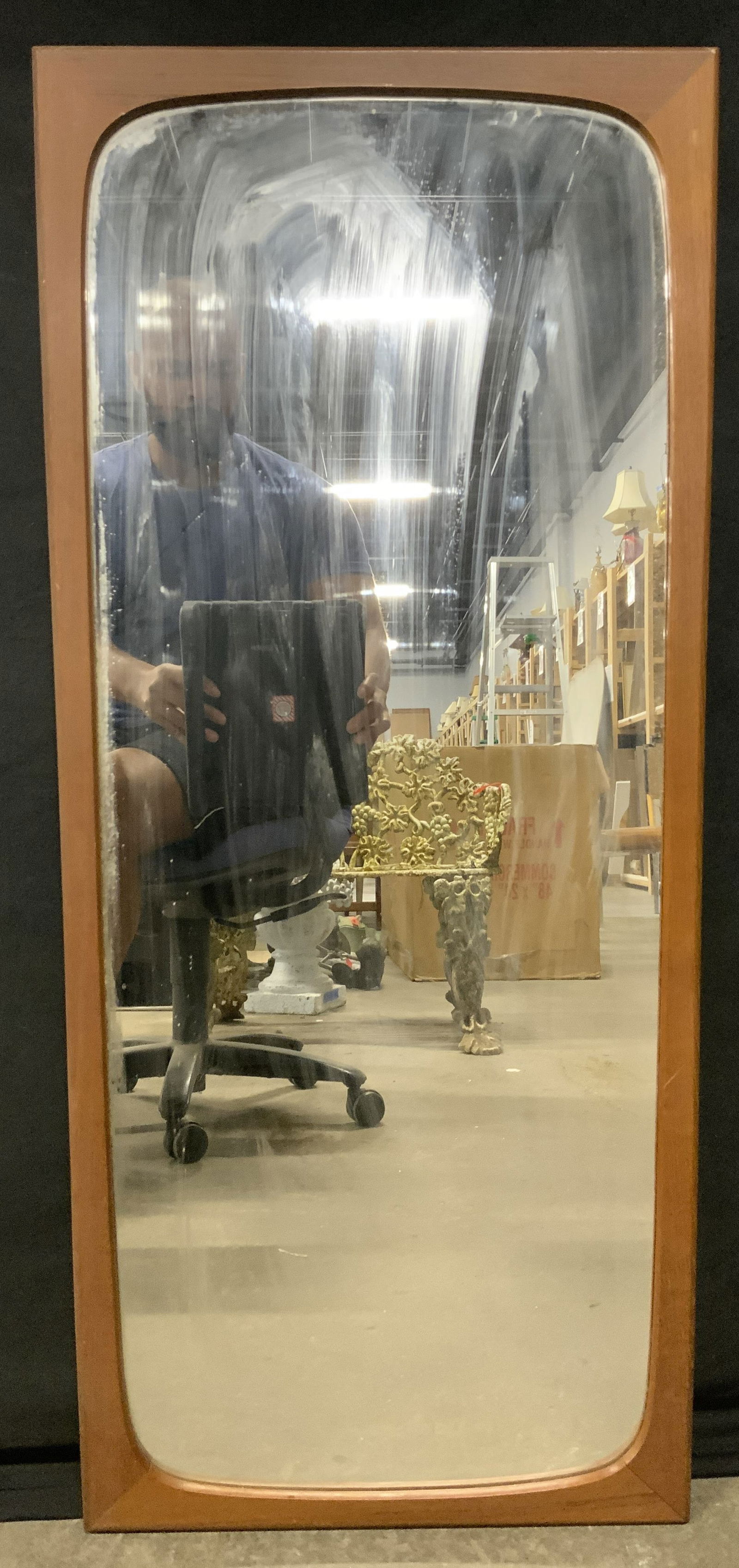 Danish Modern Wooden Frame Wall Mirror DENMARK (1 of 6)