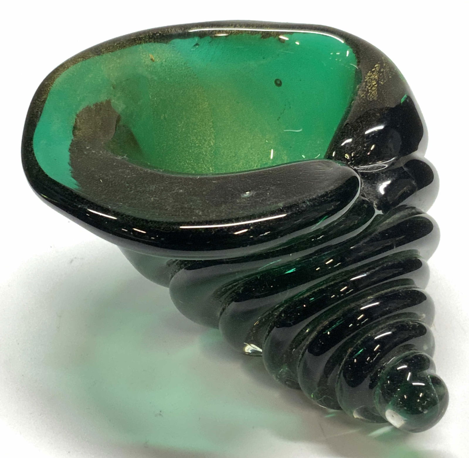 MURANO Art Glass Conch Shell Figural Trinket Dish (1 of 10)