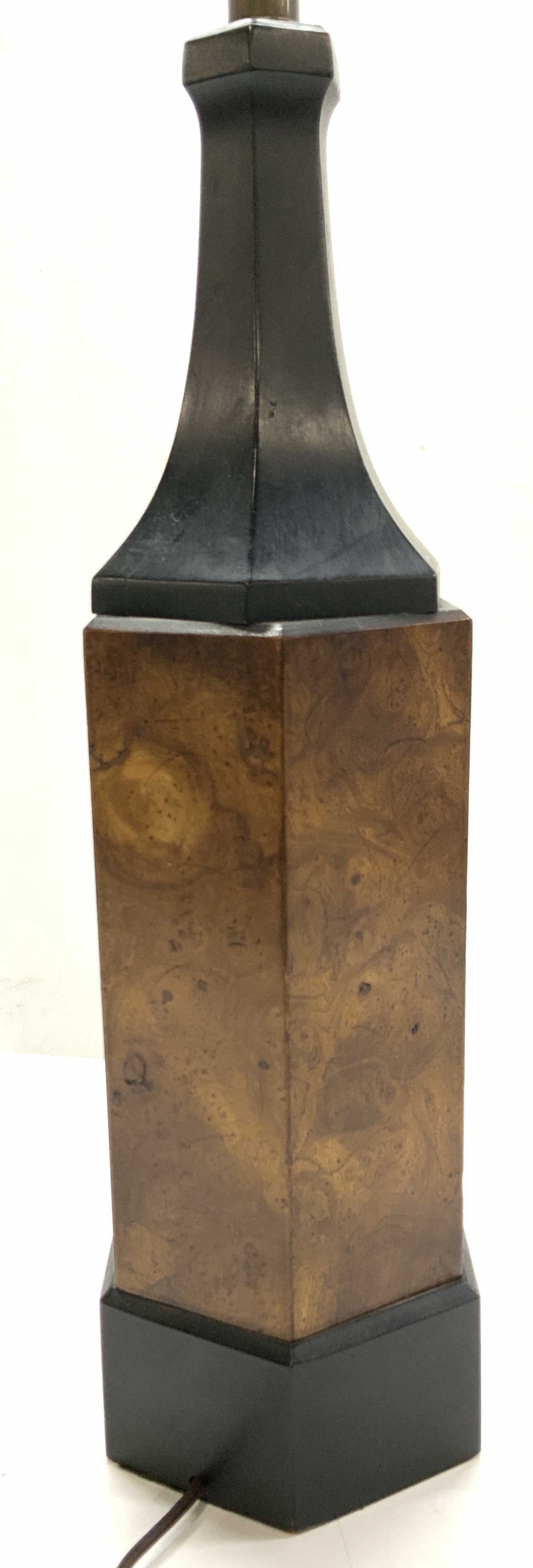 Lightweight Burl Wood Tall Table Lamp (1 of 8)