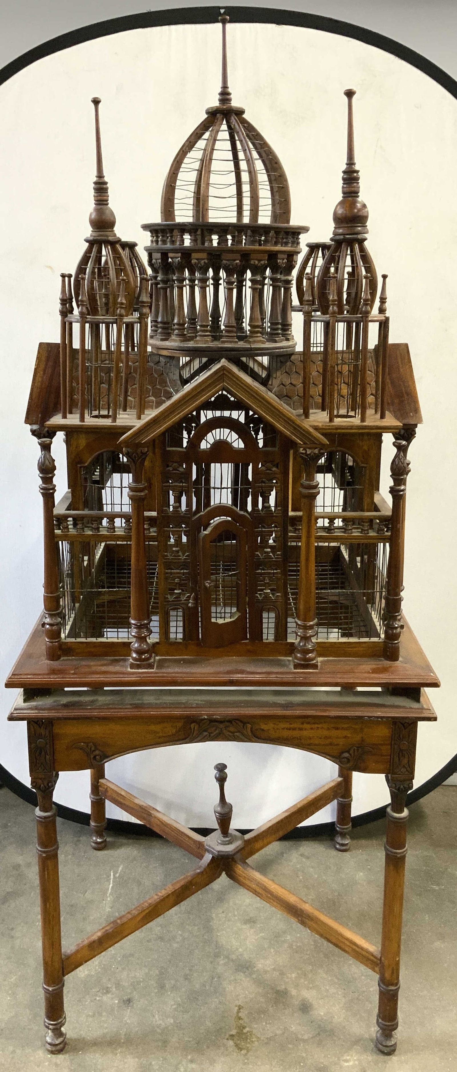 MAITLAND SMITH Vntg Wood Victorian Birdcage (1 of 10)