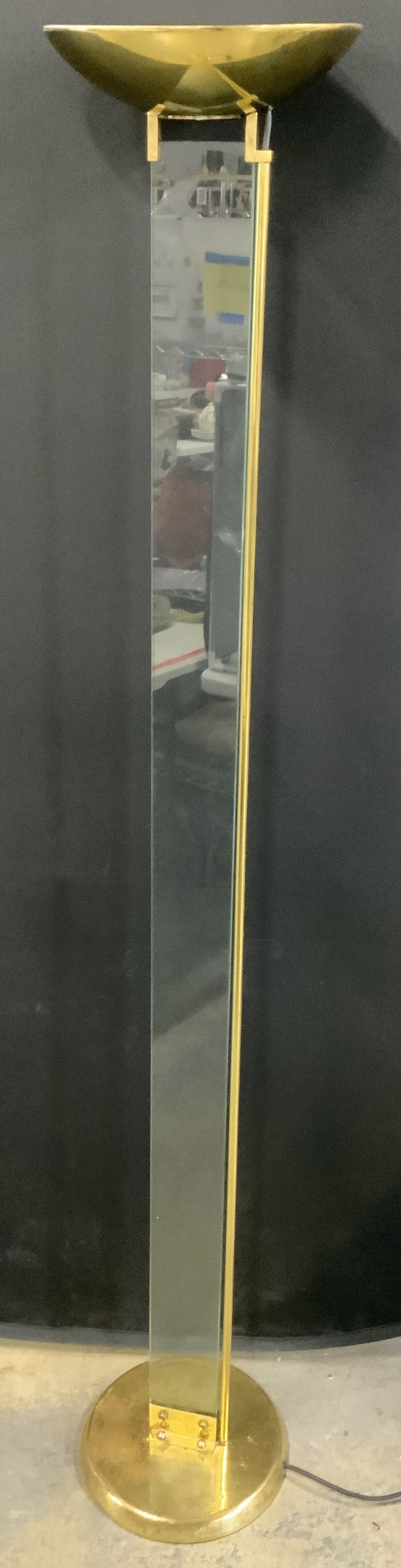 Frederick Ramond Style MCM Brass & Glass Floor Lamp (1 of 7)