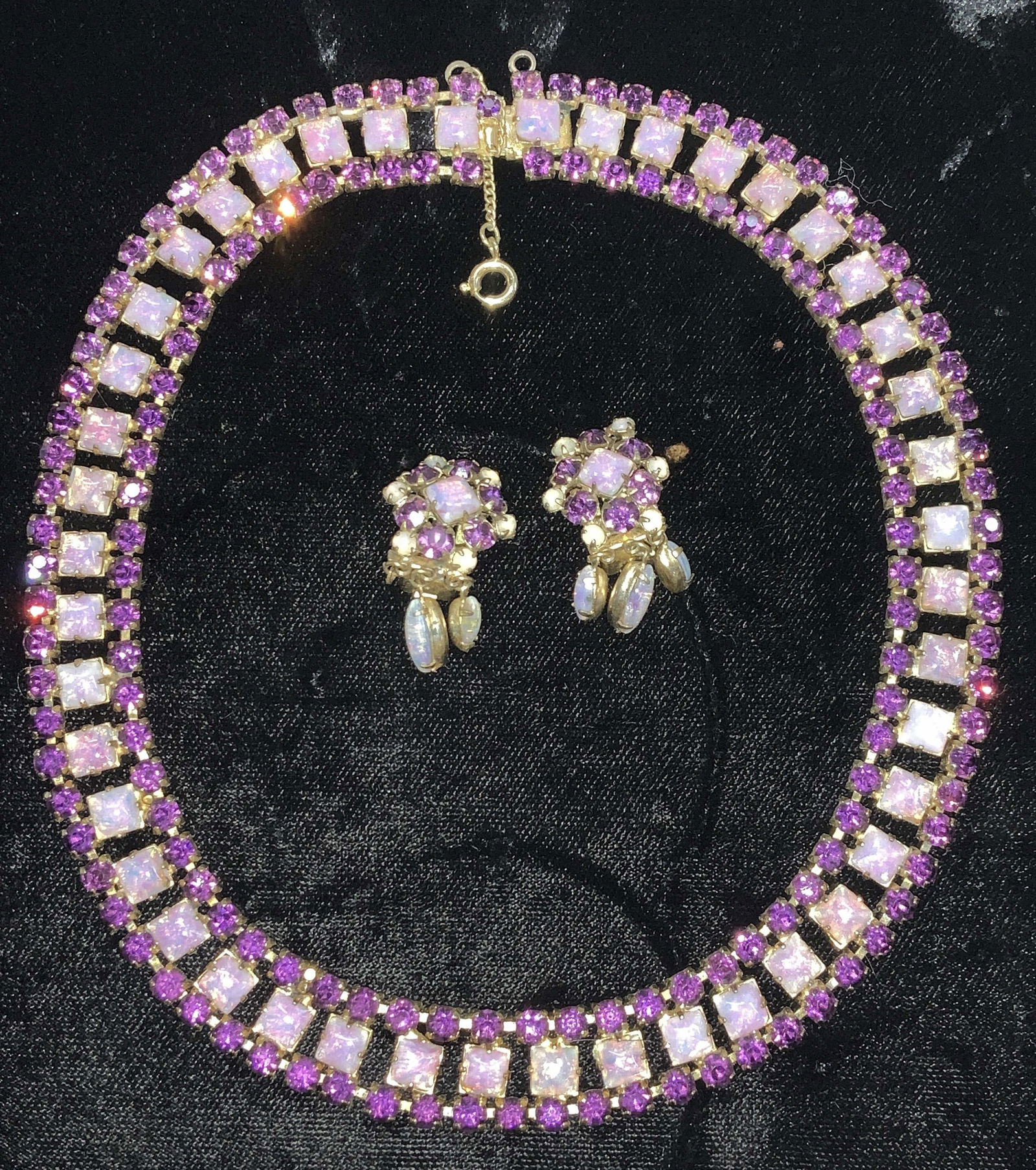 Crystal & Opalescent Cocktail Jewelry Set 3 (1 of 9)