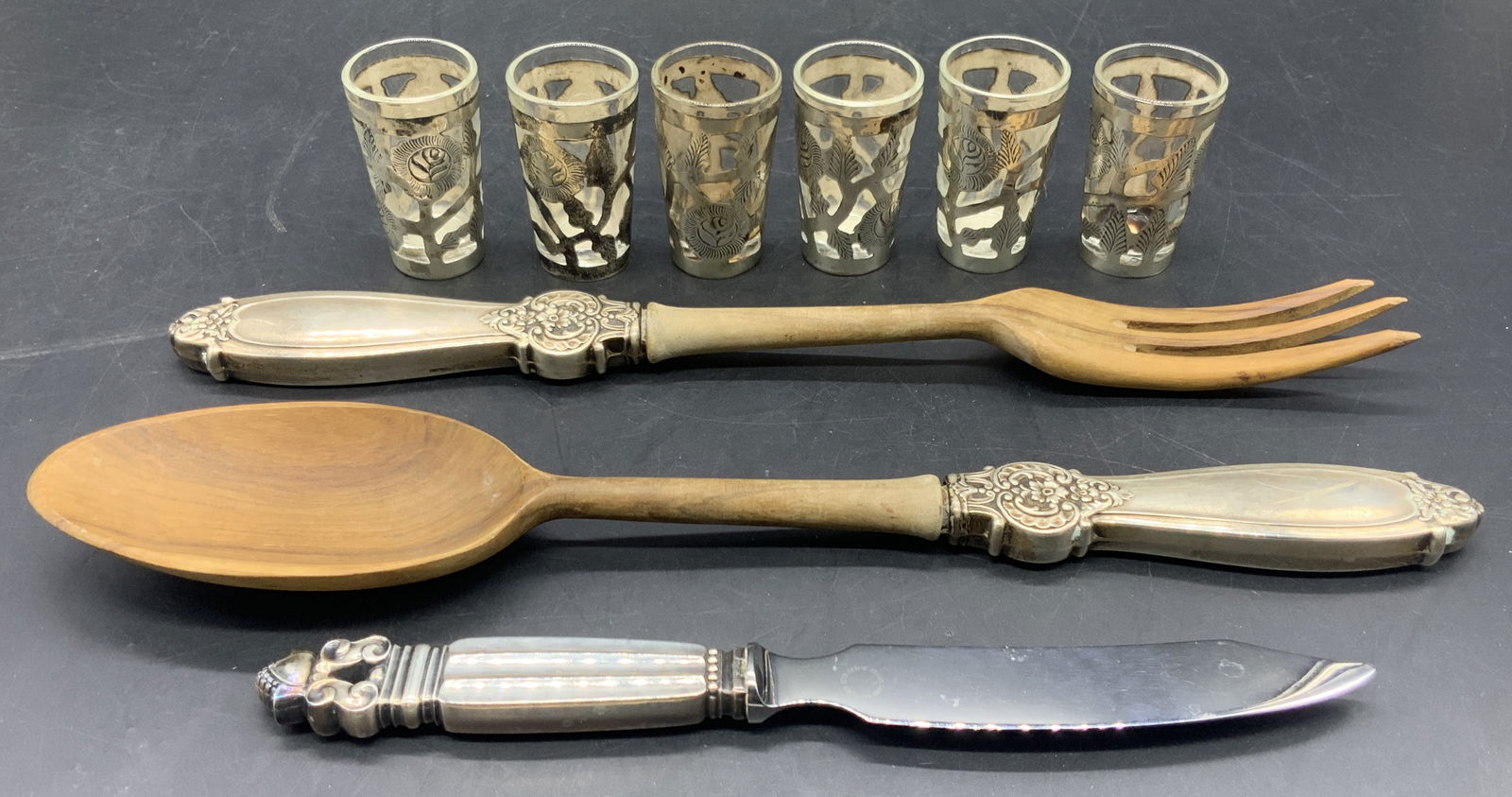 9 STERLING SILVER +Tableware Georg Jensen Knife+ (1 of 20)