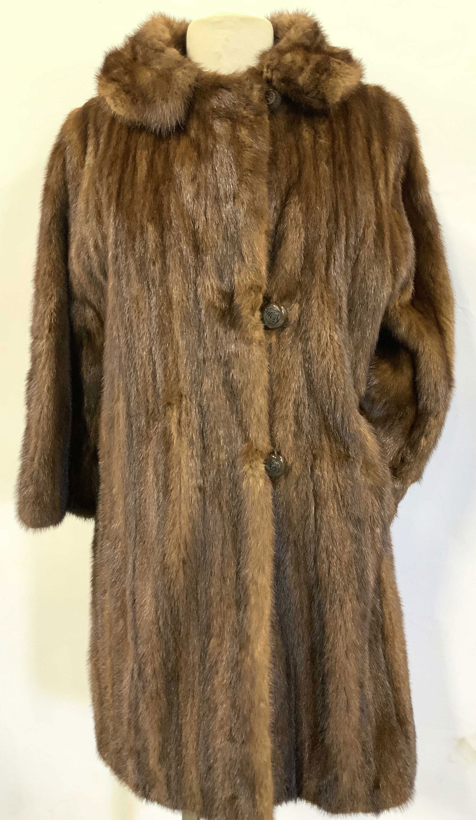 Vintage 3/4 Length Custom Mink Fur Coat (1 of 13)