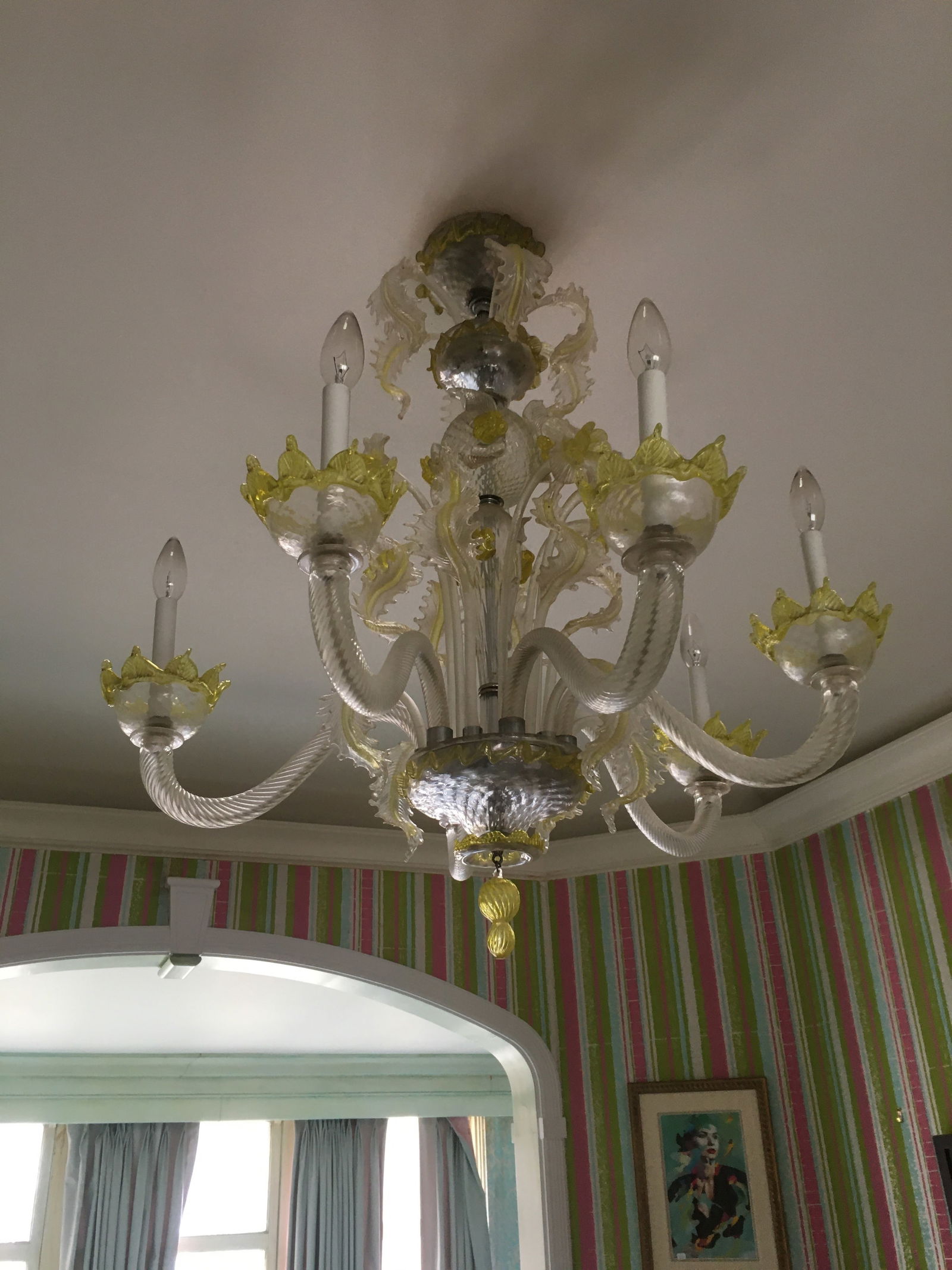 Vintage Murano Art Glass Floral Motif Chandelier (1 of 9)