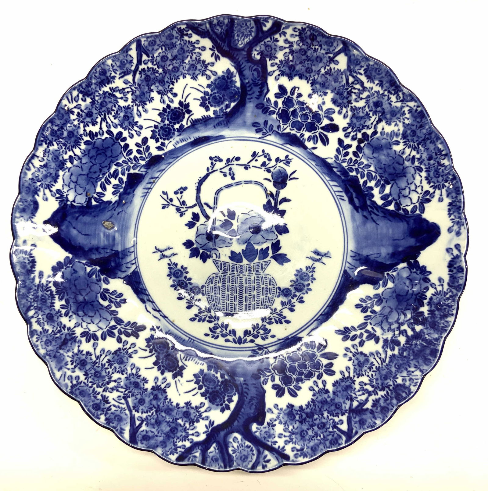 Oversized Floral Porcelain Wall Plate, 18 in. (1 of 11)