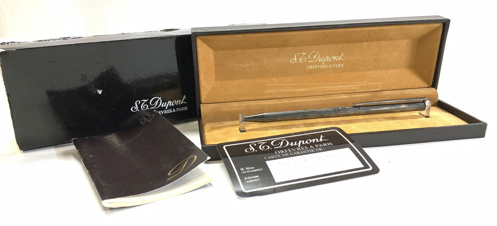 S.T. DuPont Sterling Silver Pen in Case, Paris (1 of 8)