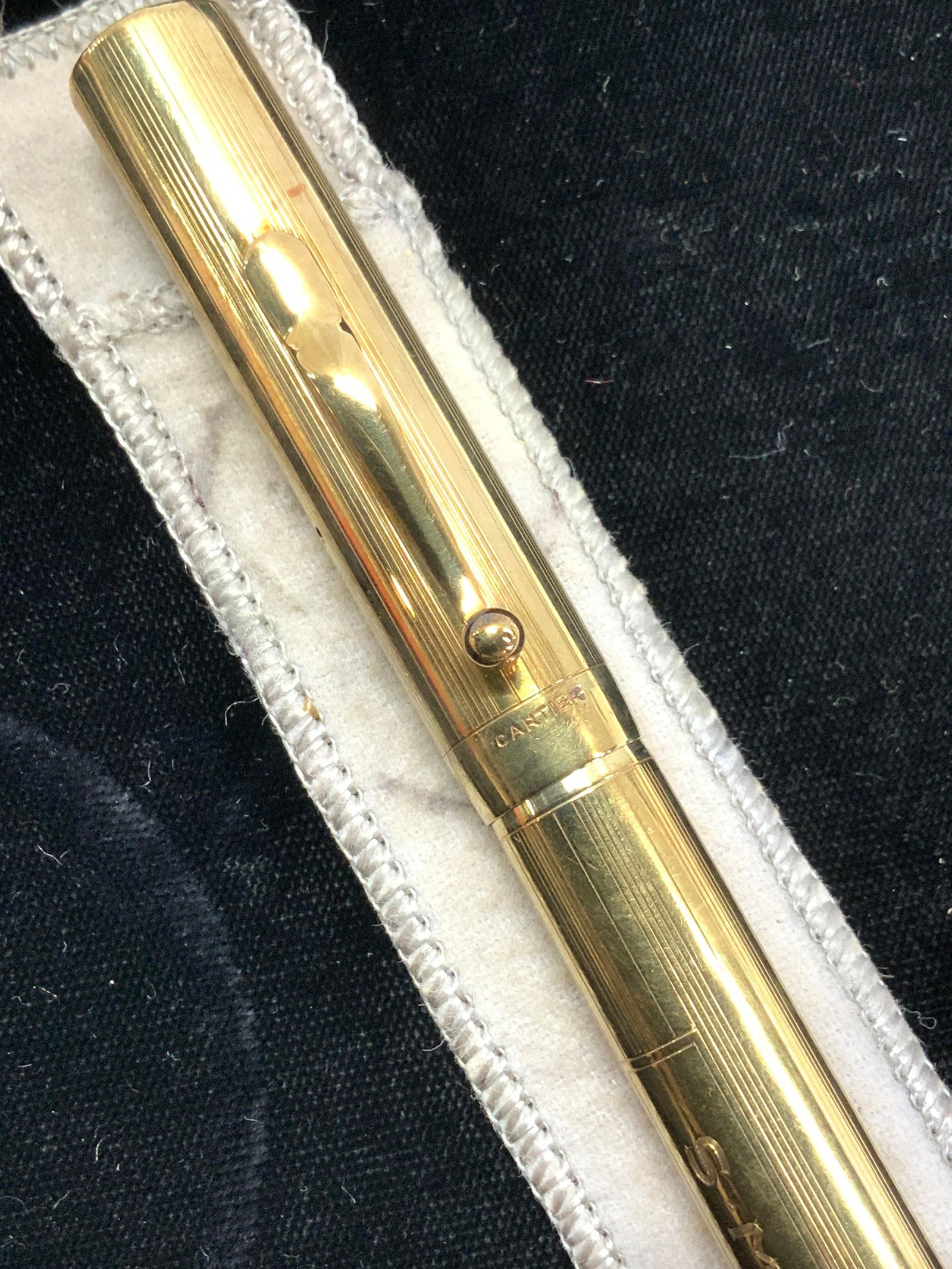 CARTIER 14K Gold Fountain Pen, 14k Nib, France (1 of 10)