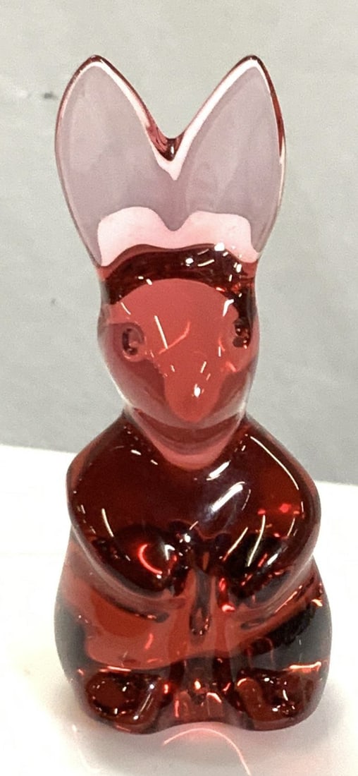 BACCARAT France Crystal Spinning Bunny Figural (1 of 6)