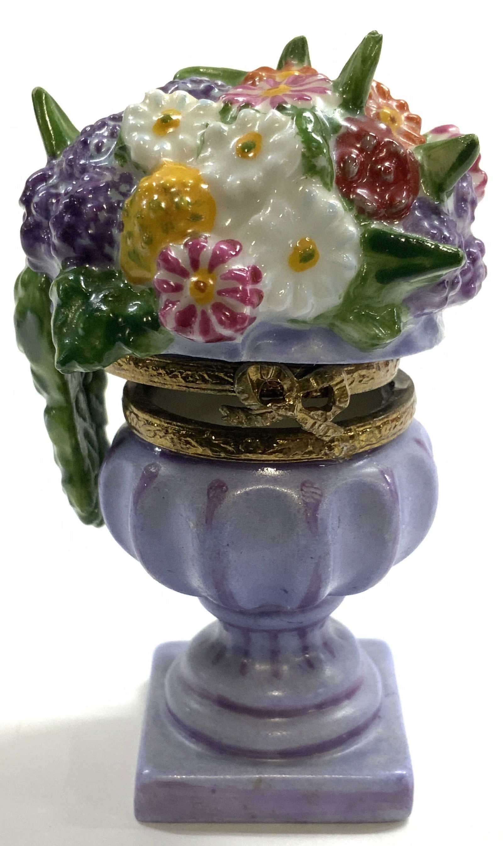 LIMOGES FRANCE Hand Painted Porc Pill Box W Lid (1 of 8)